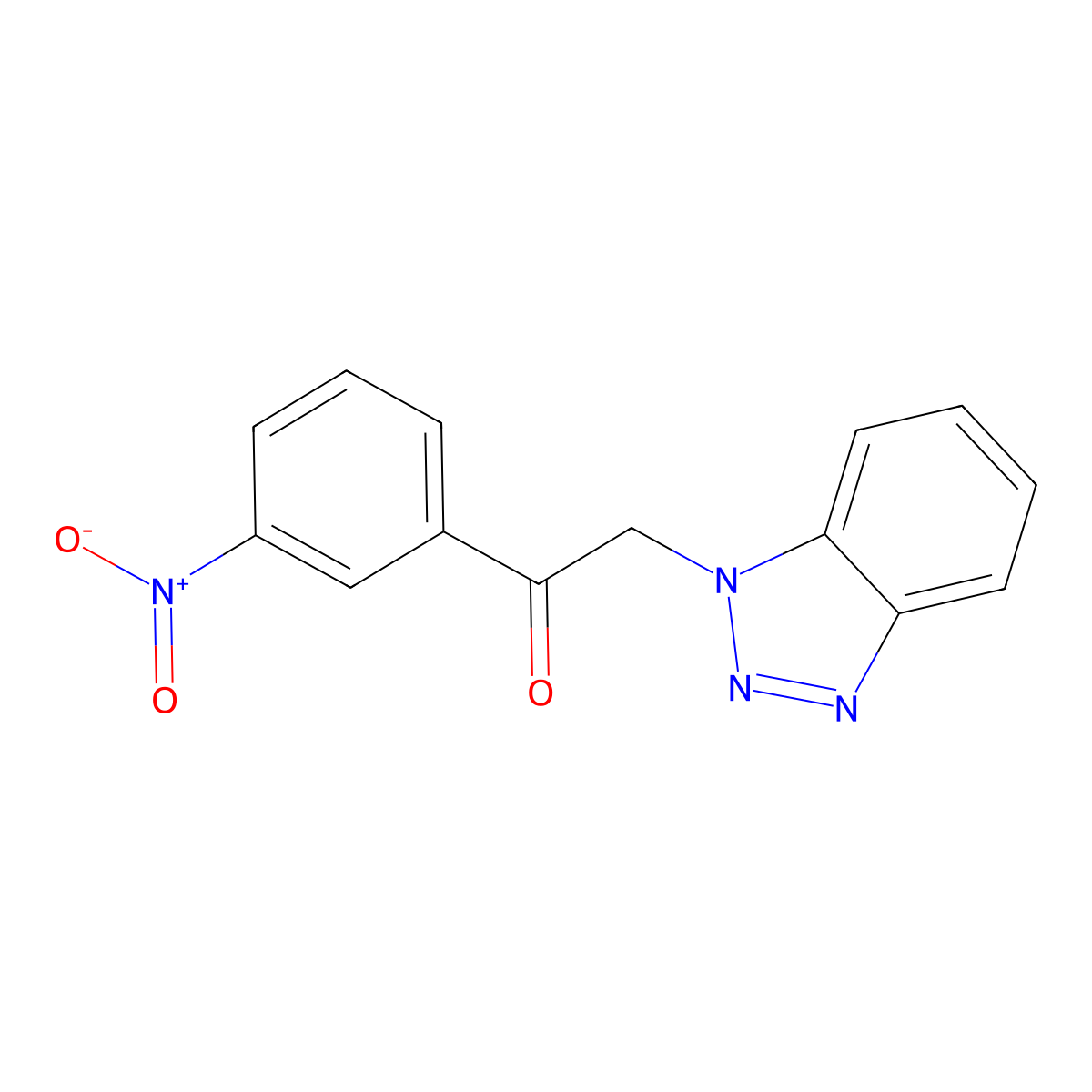 2-(Benzotriazol-1-yl)-1-(3-nitrophenyl)ethanone molecular structure, CAS 431938-42-0