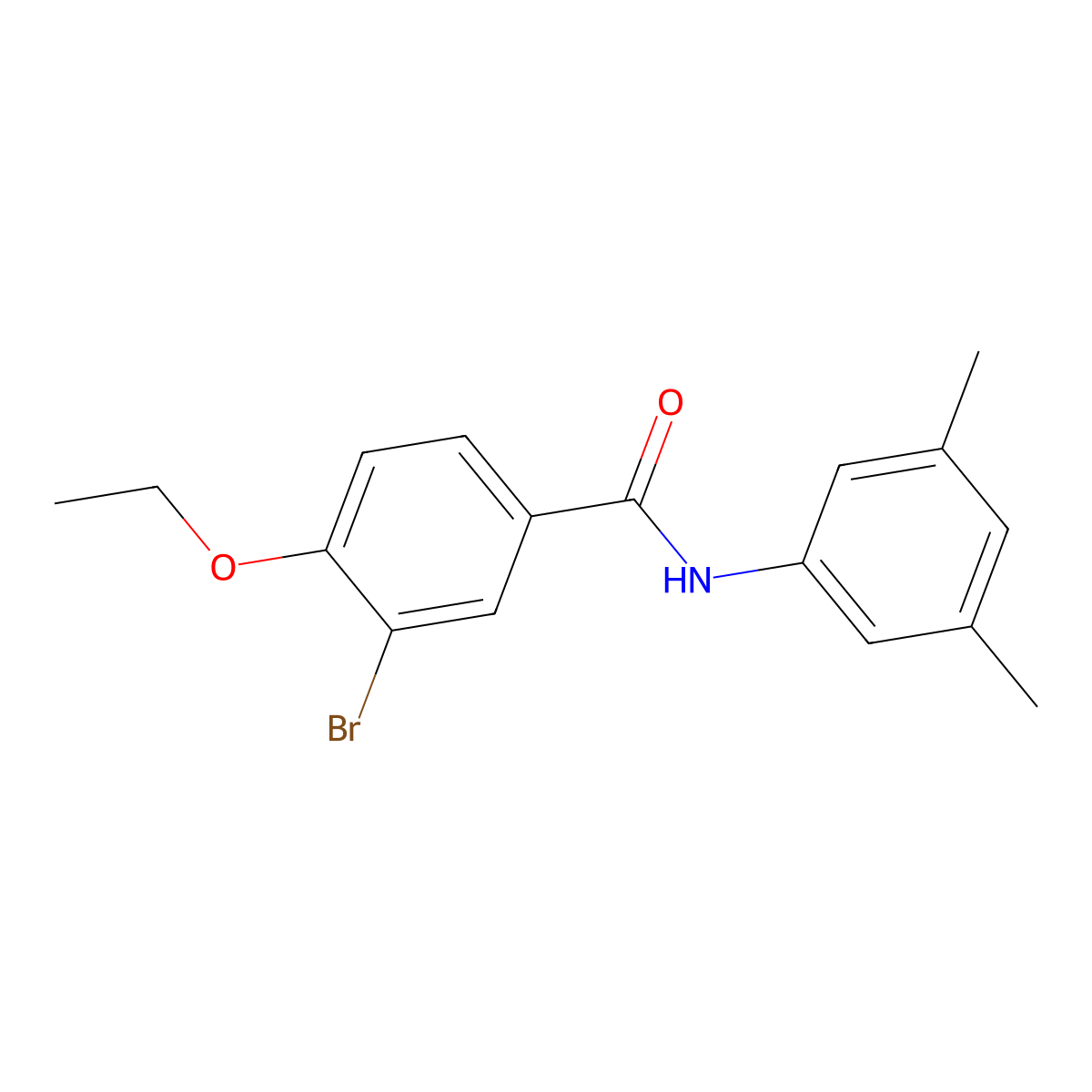 3-bromo-N-(3,5-dimethylphenyl)-4-ethoxybenzamide molecular structure, CAS 431938-56-6