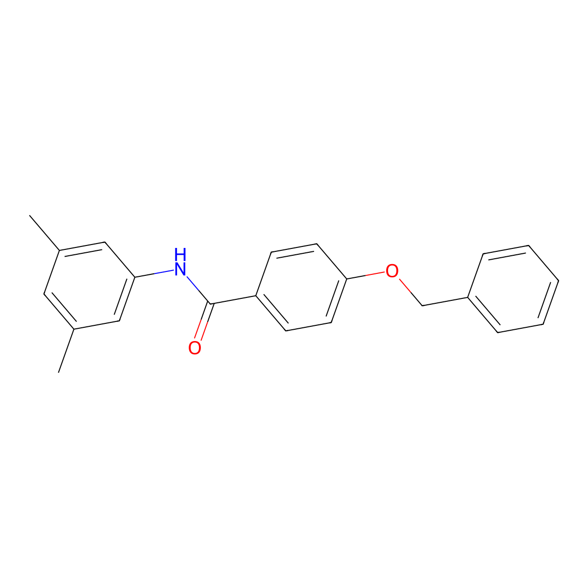 N-(3,5-dimethylphenyl)-4-phenylmethoxybenzamide molecular structure, CAS 431938-57-7