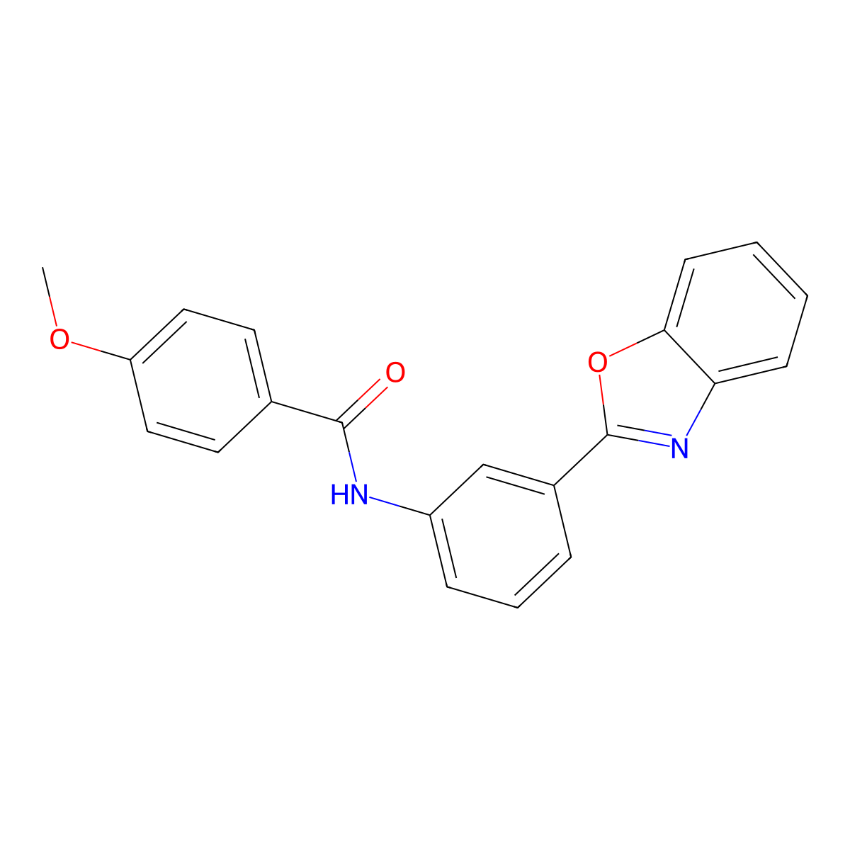 N-[3-(1,3-benzoxazol-2-yl)phenyl]-4-methoxybenzamide molecular structure, CAS 431939-32-1