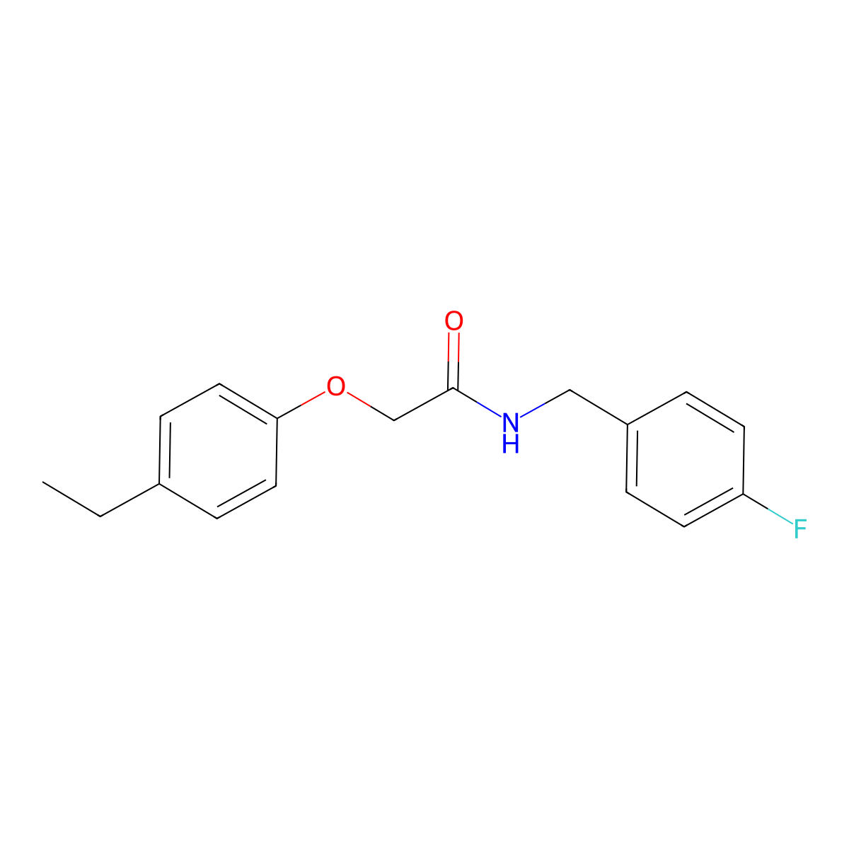 2-(4-ethylphenoxy)-N-(4-fluorobenzyl)acetamide molecular structure, CAS 431939-61-6