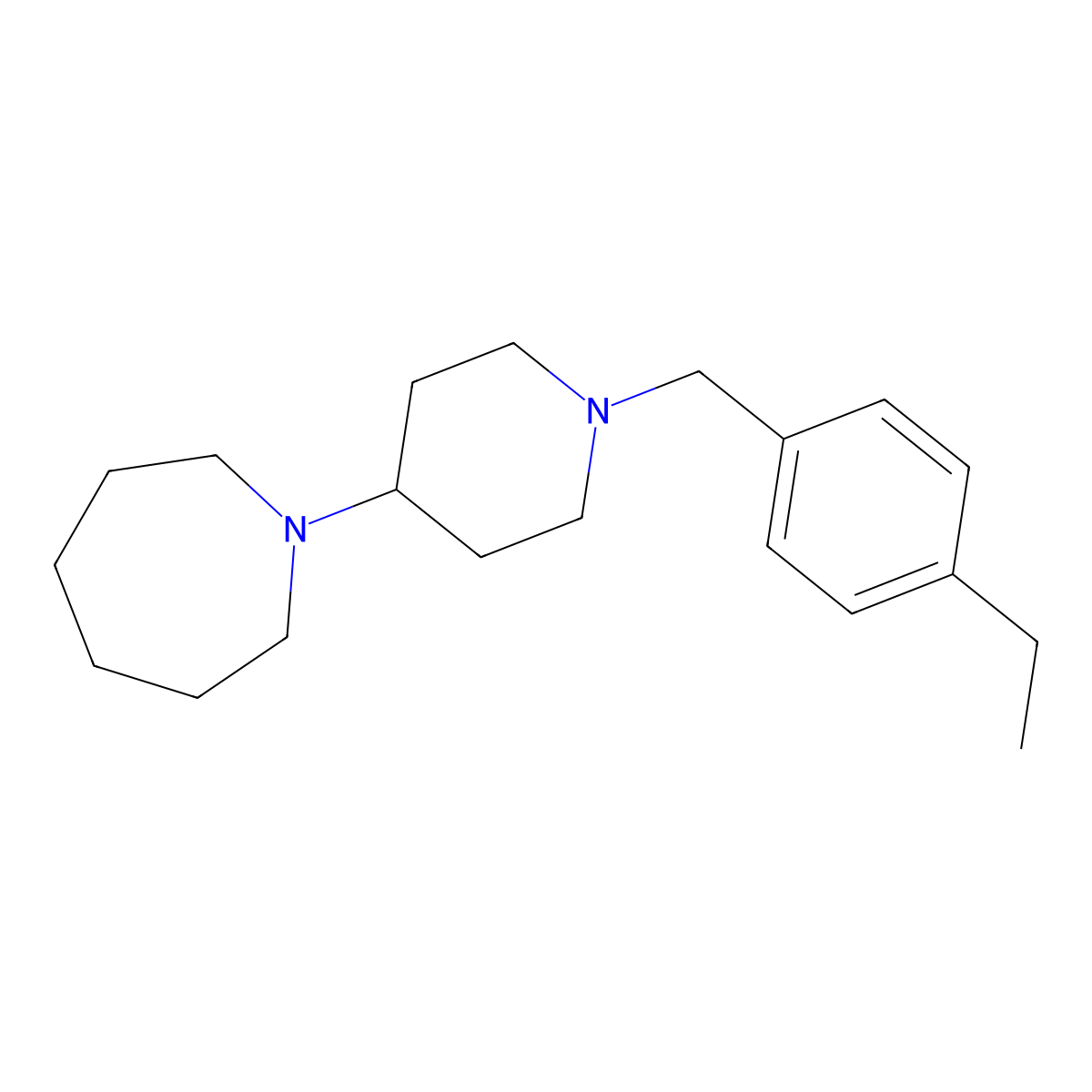 1-[1-(4-Ethylbenzyl)piperidin-4-yl]azepane molecular structure, CAS 431939-89-8
