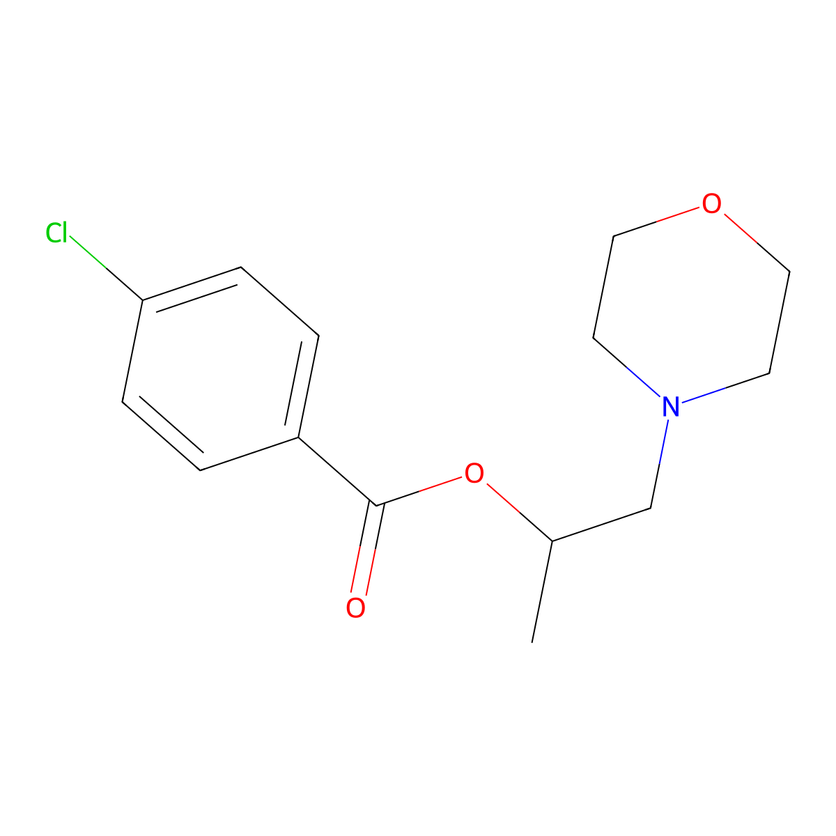 1-Morpholin-4-ylpropan-2-yl 4-chlorobenzoate molecular structure, CAS 431940-12-4
