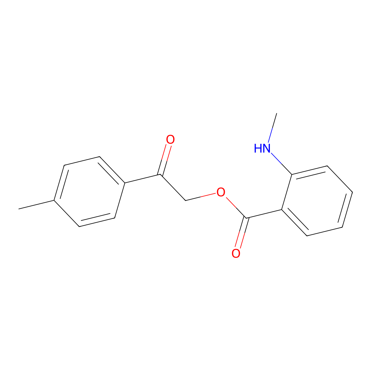 2-(4-Methylphenyl)-2-oxoethyl 2-(methylamino)benzoate molecular structure, CAS 431940-36-2