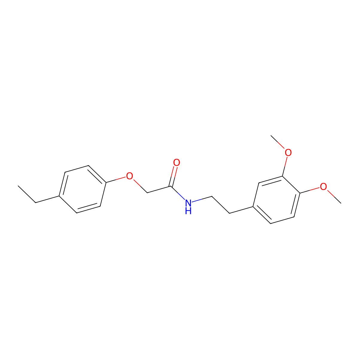N-[2-(3,4-dimethoxyphenyl)ethyl]-2-(4-ethylphenoxy)acetamide molecular structure, CAS 431940-42-0