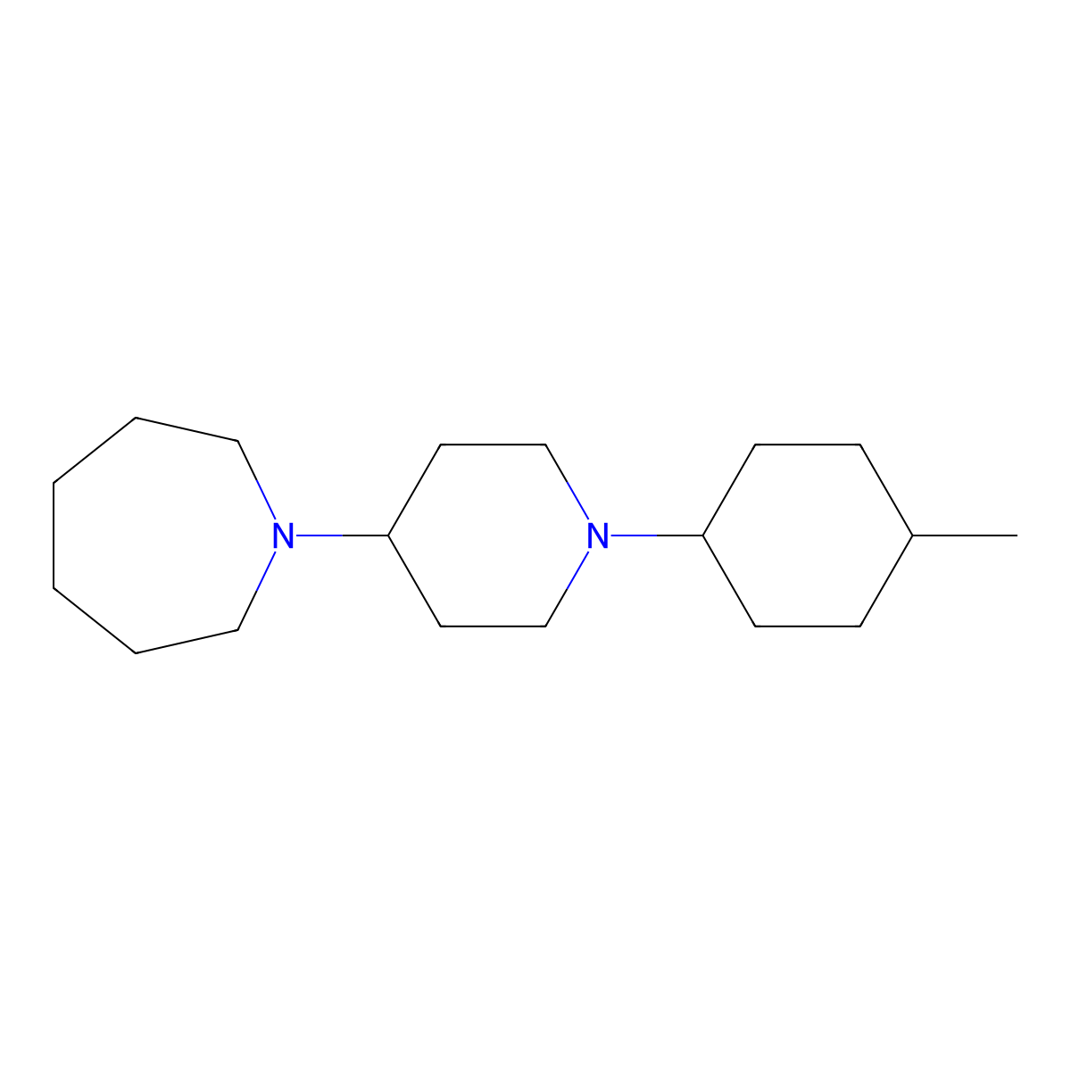 1-[1-(4-Methylcyclohexyl)piperidin-4-yl]azepane molecular structure, CAS 431940-54-4