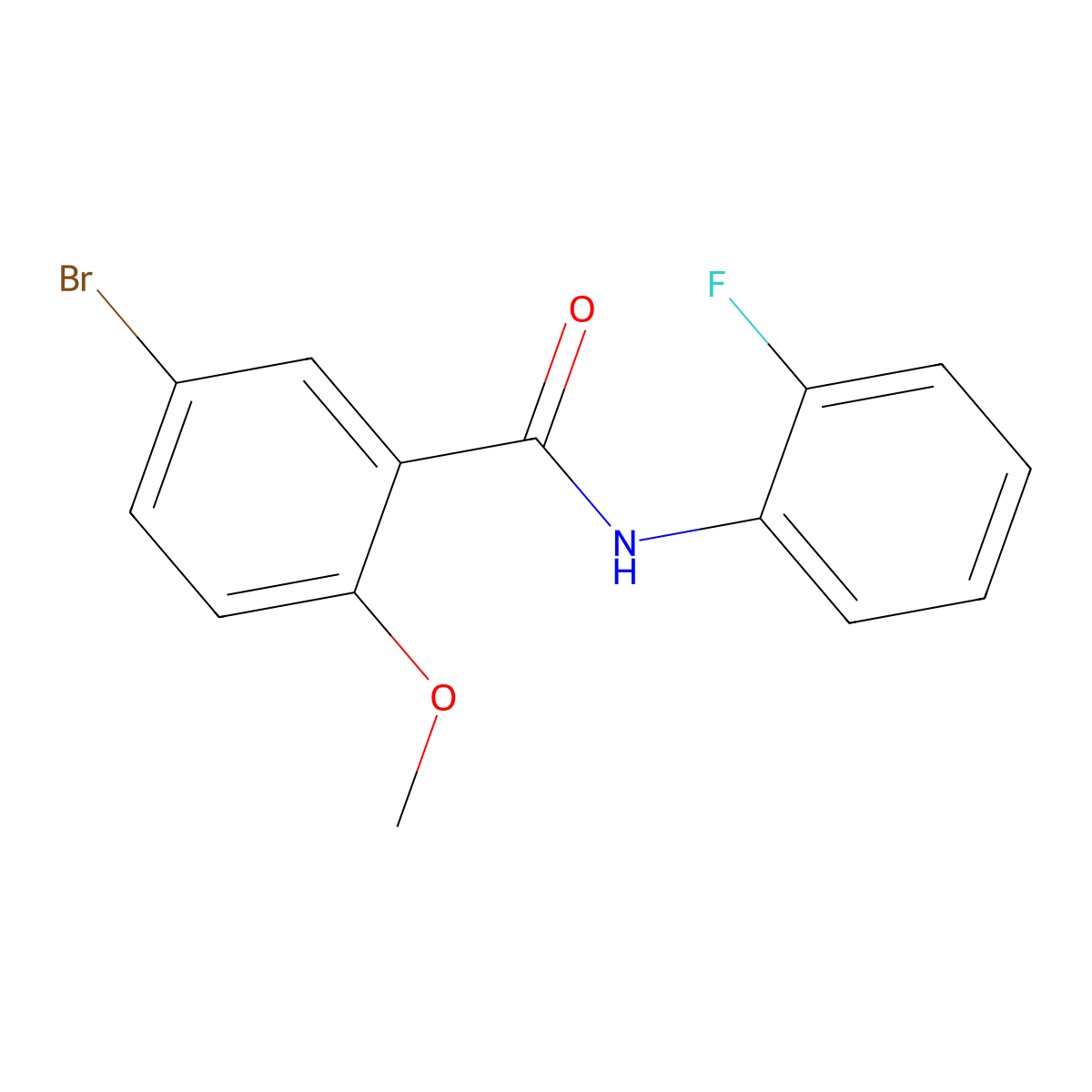 5-bromo-N-(2-fluorophenyl)-2-methoxybenzamide molecular structure, CAS 431940-62-4