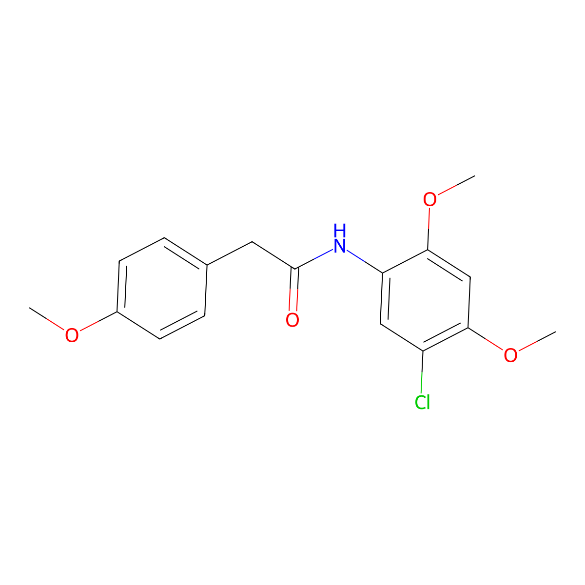N-(5-chloro-2,4-dimethoxyphenyl)-2-(4-methoxyphenyl)acetamide molecular structure, CAS 431940-64-6