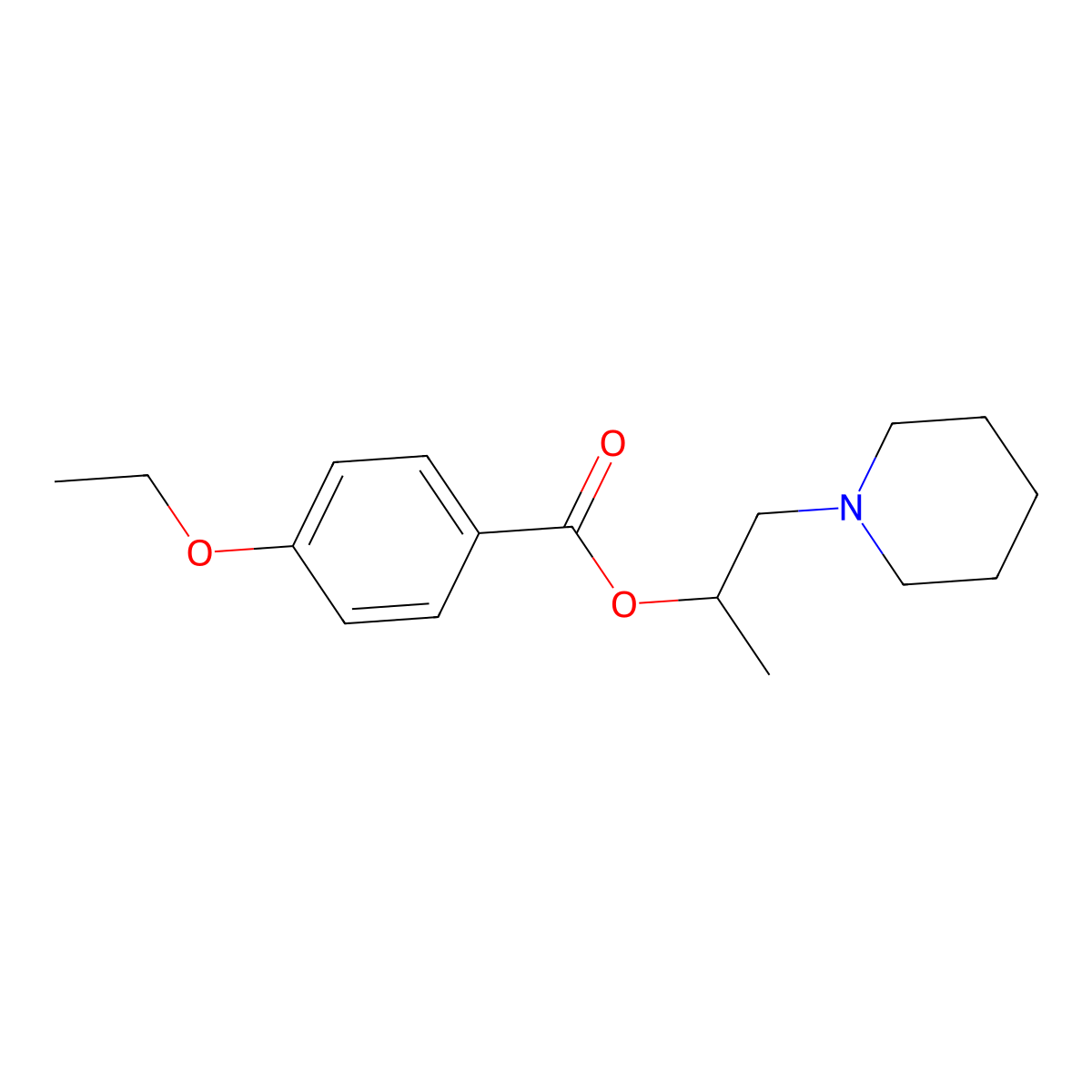 1-(Piperidin-1-yl)propan-2-yl 4-ethoxybenzoate molecular structure, CAS 431940-68-0