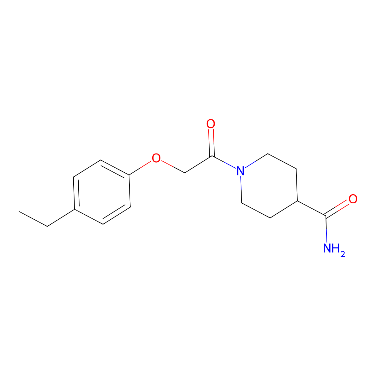 1-[2-(4-Ethylphenoxy)acetyl]piperidine-4-carboxamide molecular structure, CAS 431941-06-9