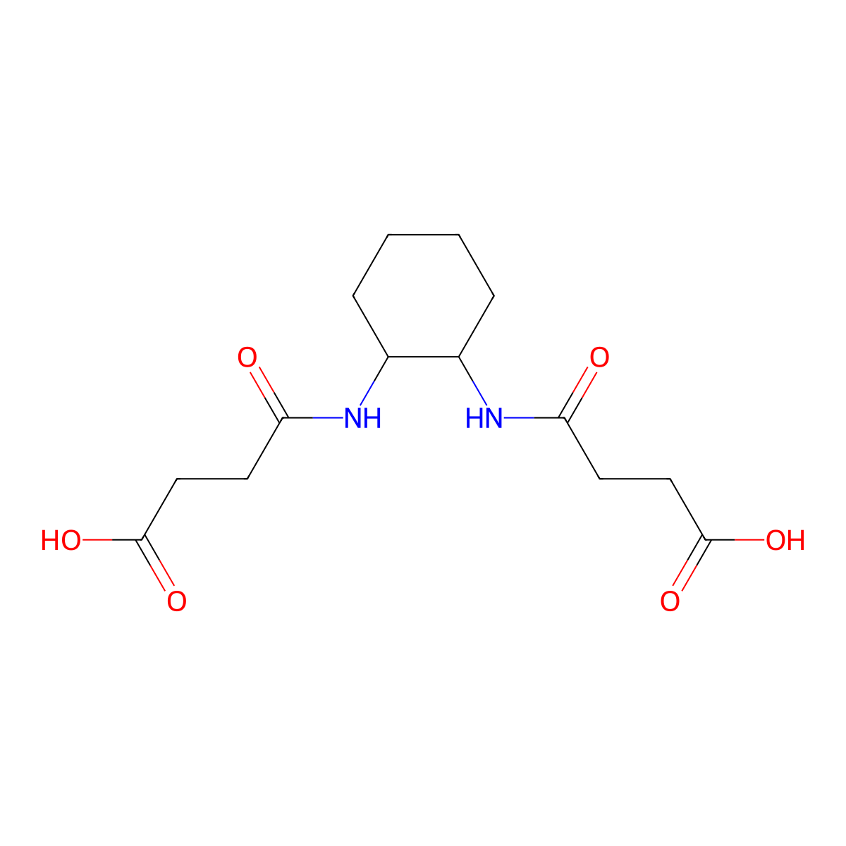 3-{N-[2-(3-carboxypropanoylamino)cyclohexyl]carbamoyl}propanoic acid molecular structure, CAS 431941-37-6