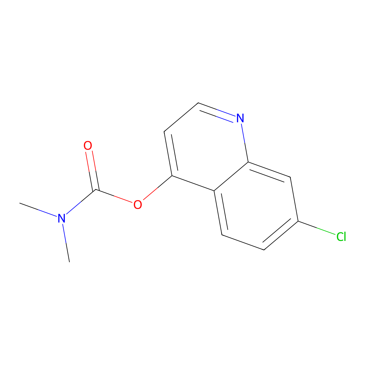 7-Chloroquinolin-4-yl dimethylcarbamate molecular structure, CAS 431941-39-8