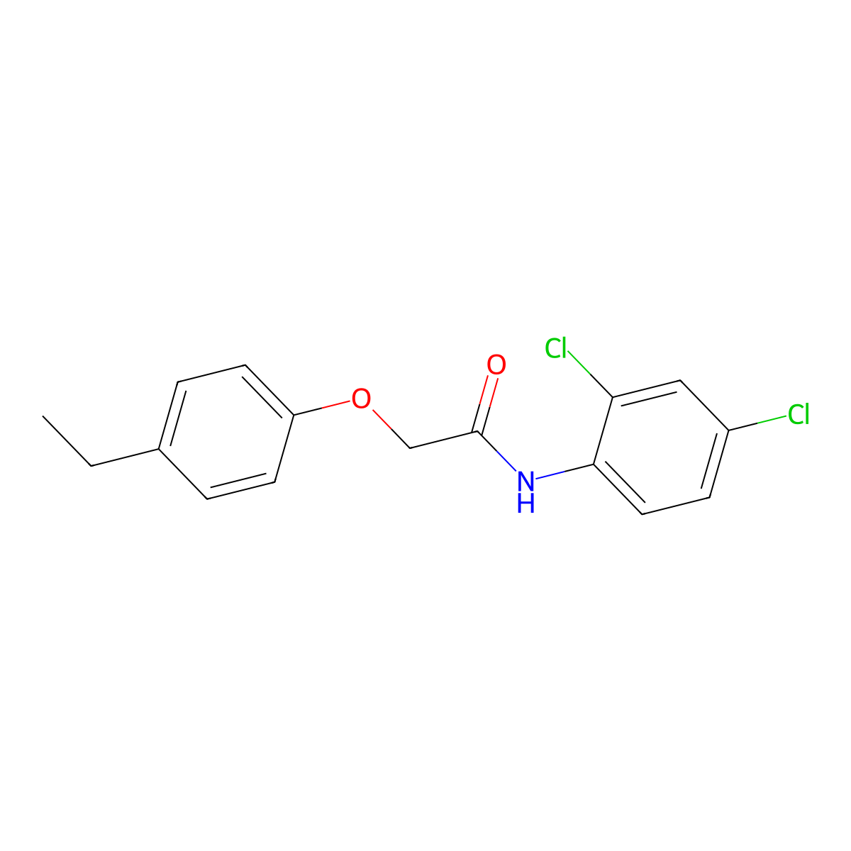 N-(2,4-dichlorophenyl)-2-(4-ethylphenoxy)acetamide molecular structure, CAS 431941-56-9