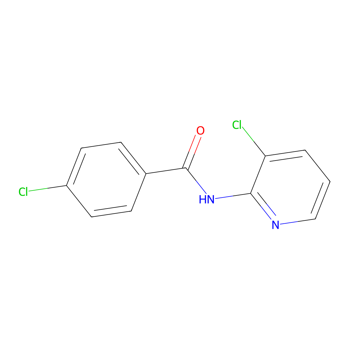 4-chloro-N-(3-chloropyridin-2-yl)benzamide molecular structure, CAS 431941-58-1