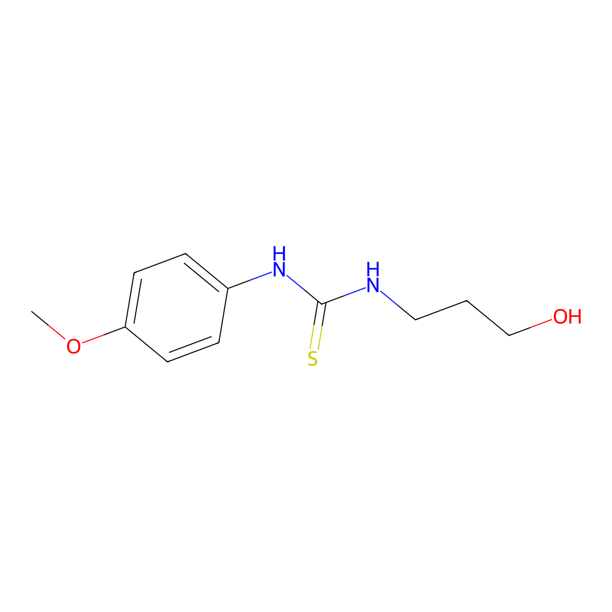 N-(3-hydroxypropyl)-N'-(4-methoxyphenyl)thiourea molecular structure, CAS 431941-85-4
