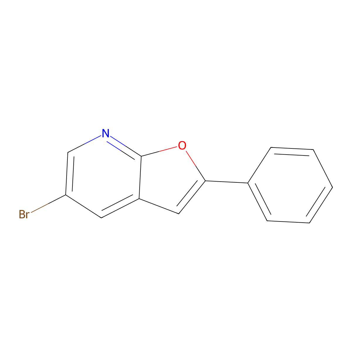 5-Bromo-2-phenylfuro[2,3-b]pyridine molecular structure, CAS 431942-30-2