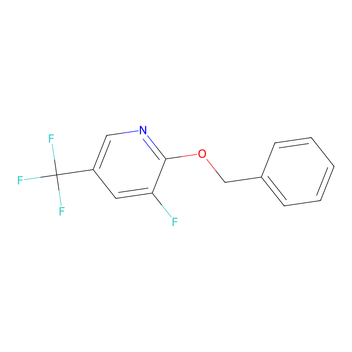 2-(Benzyloxy)-3-fluoro-5-(trifluoromethyl)pyridine molecular structure, CAS 431942-62-0