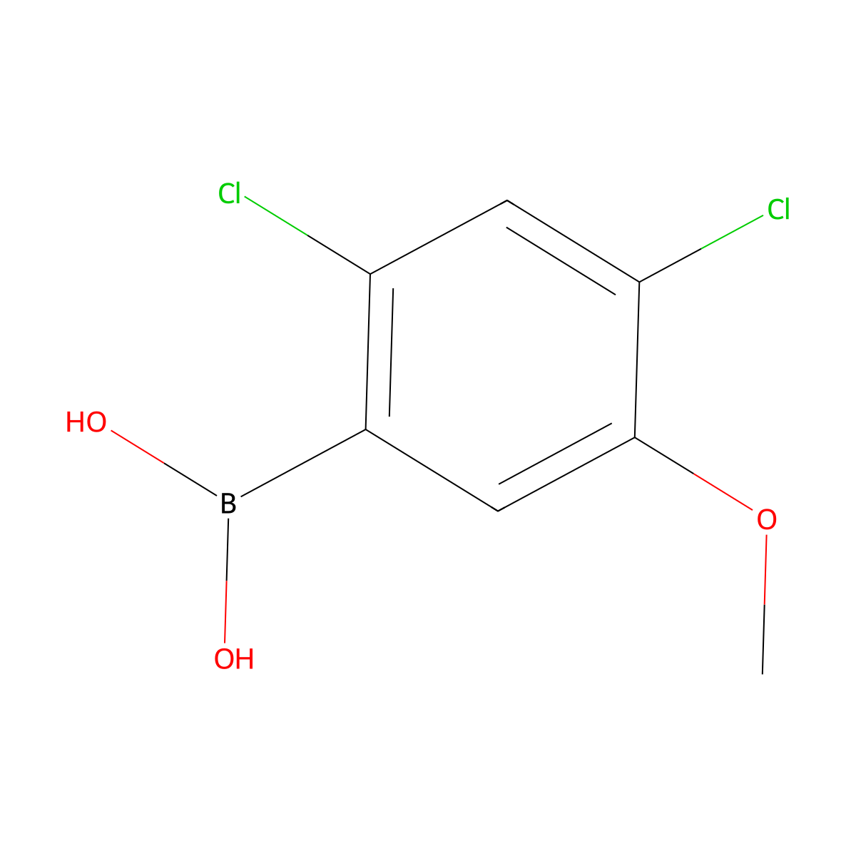 (2,4-Dichloro-5-methoxyphenyl)boronic acid molecular structure, CAS 431942-67-5