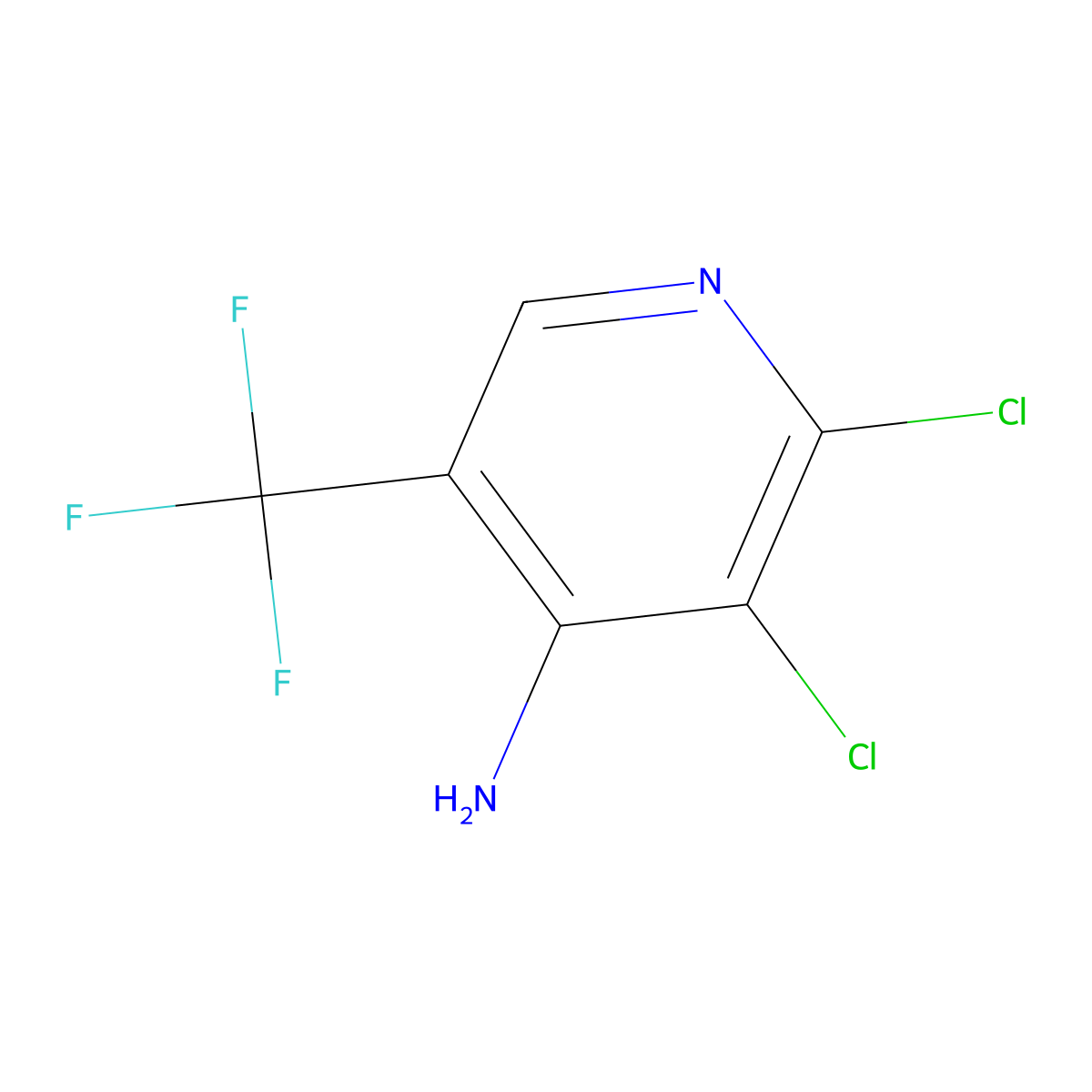 2,3-Dichloro-5-(trifluoromethyl)pyridin-4-amine molecular structure, CAS 431942-80-2