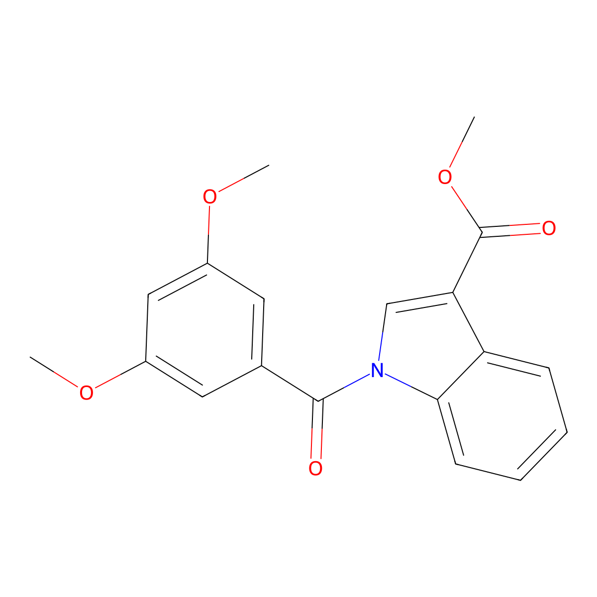 Methyl 1-(3,5-dimethoxybenzoyl)indole-3-carboxylate molecular structure, CAS 431976-84-0