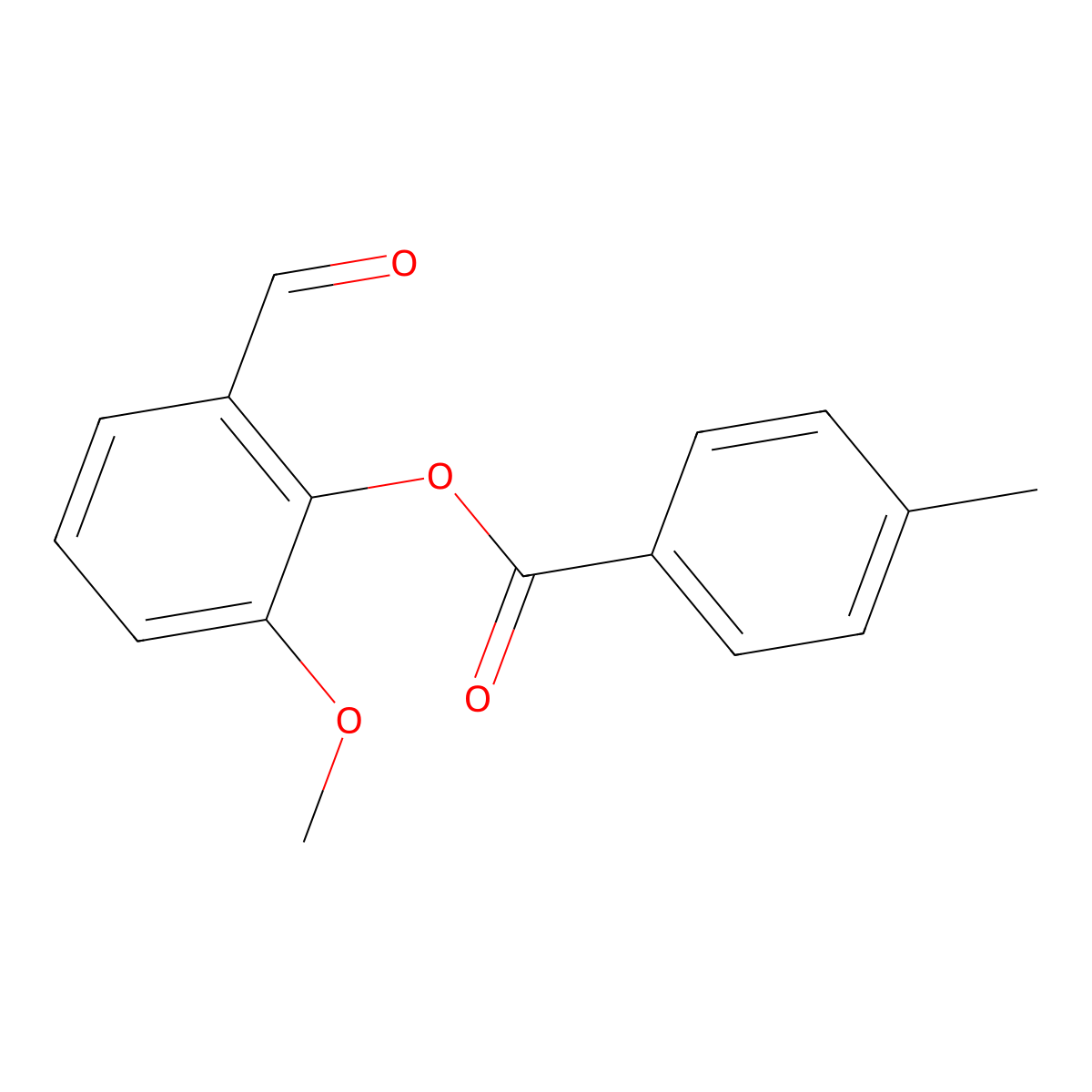 2-Formyl-6-methoxyphenyl 4-methylbenzoate molecular structure, CAS 431977-13-8