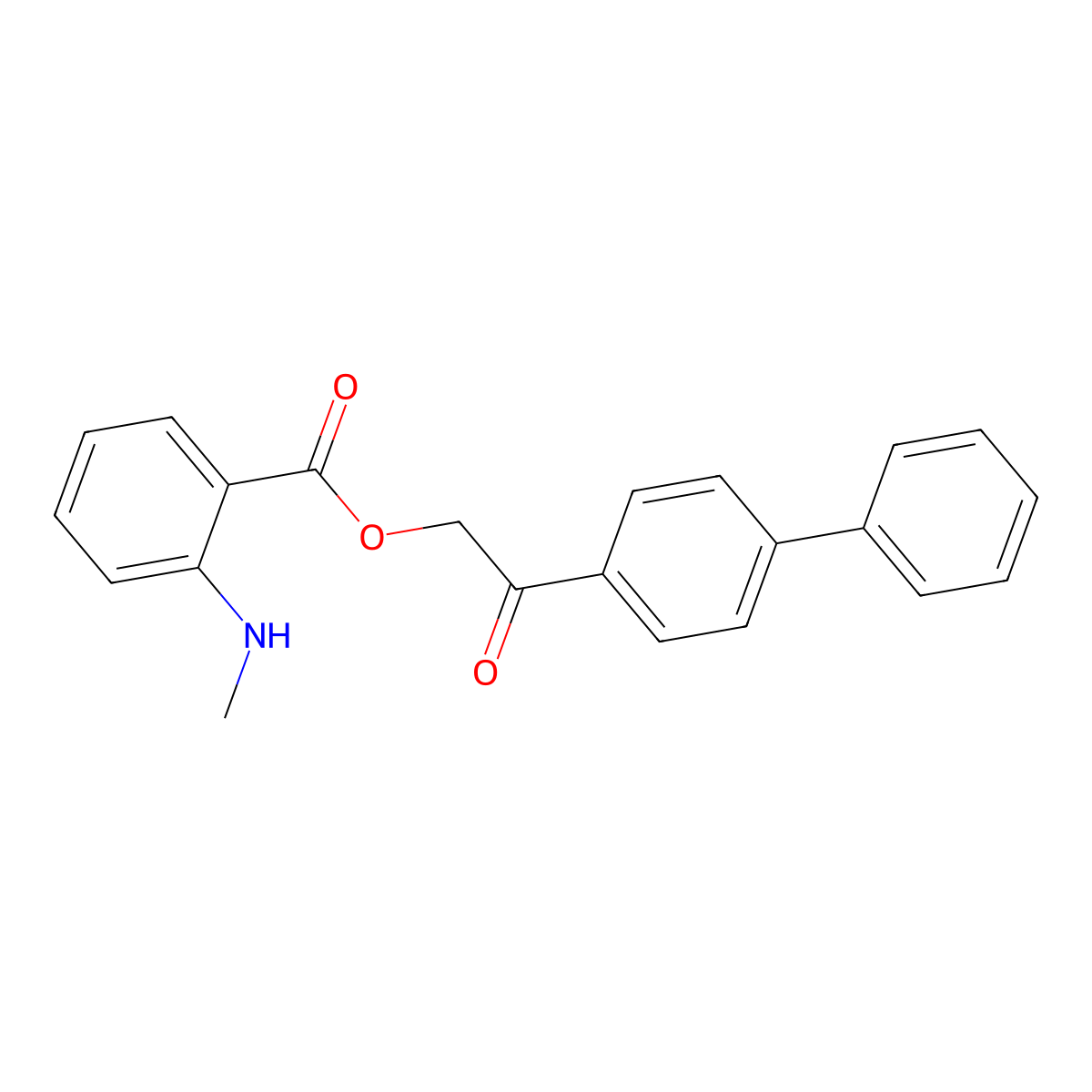 2-(Biphenyl-4-yl)-2-oxoethyl 2-(methylamino)benzoate molecular structure, CAS 431977-31-0