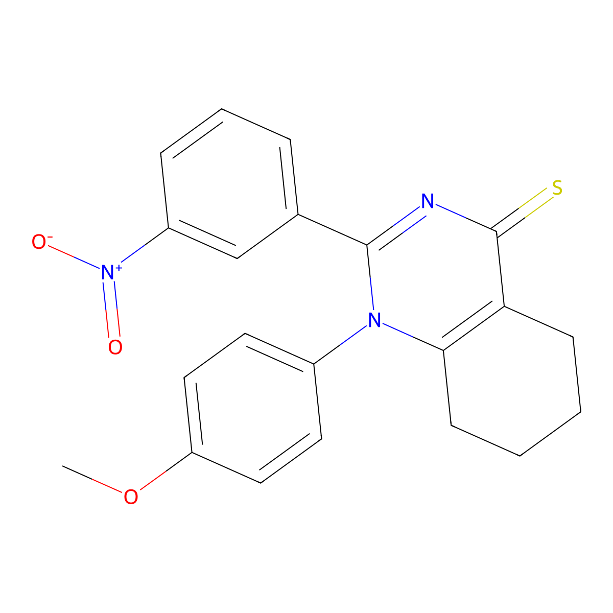 1-(4-Methoxyphenyl)-2-(3-nitrophenyl)-5,6,7,8-tetrahydroquinazoline-4-thione molecular structure, CAS 431977-35-4