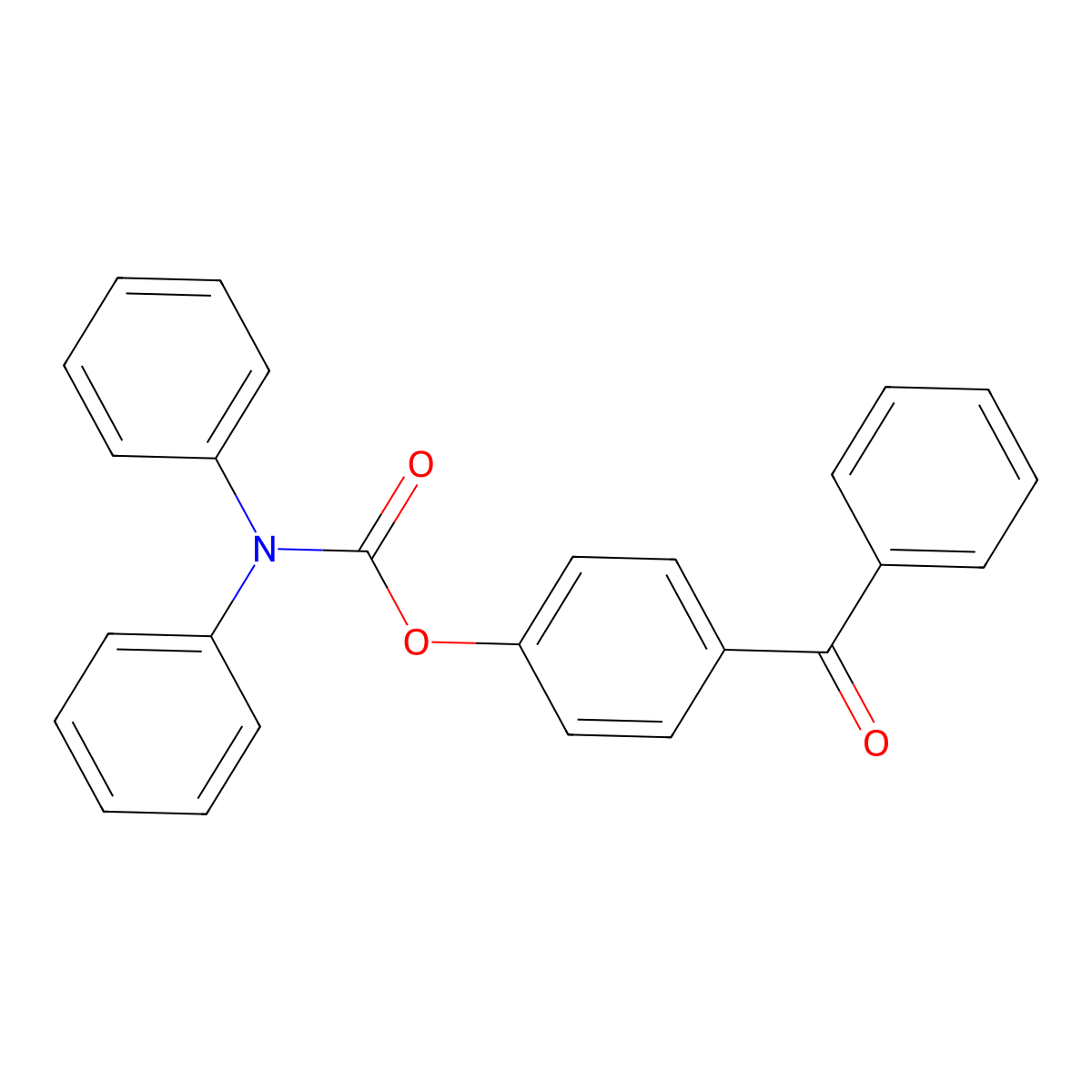4-(Phenylcarbonyl)phenyl diphenylcarbamate molecular structure, CAS 431977-47-8