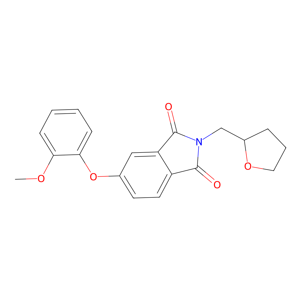 5-(2-Methoxyphenoxy)-2-(oxolan-2-ylmethyl)isoindole-1,3-dione molecular structure, CAS 431977-98-9