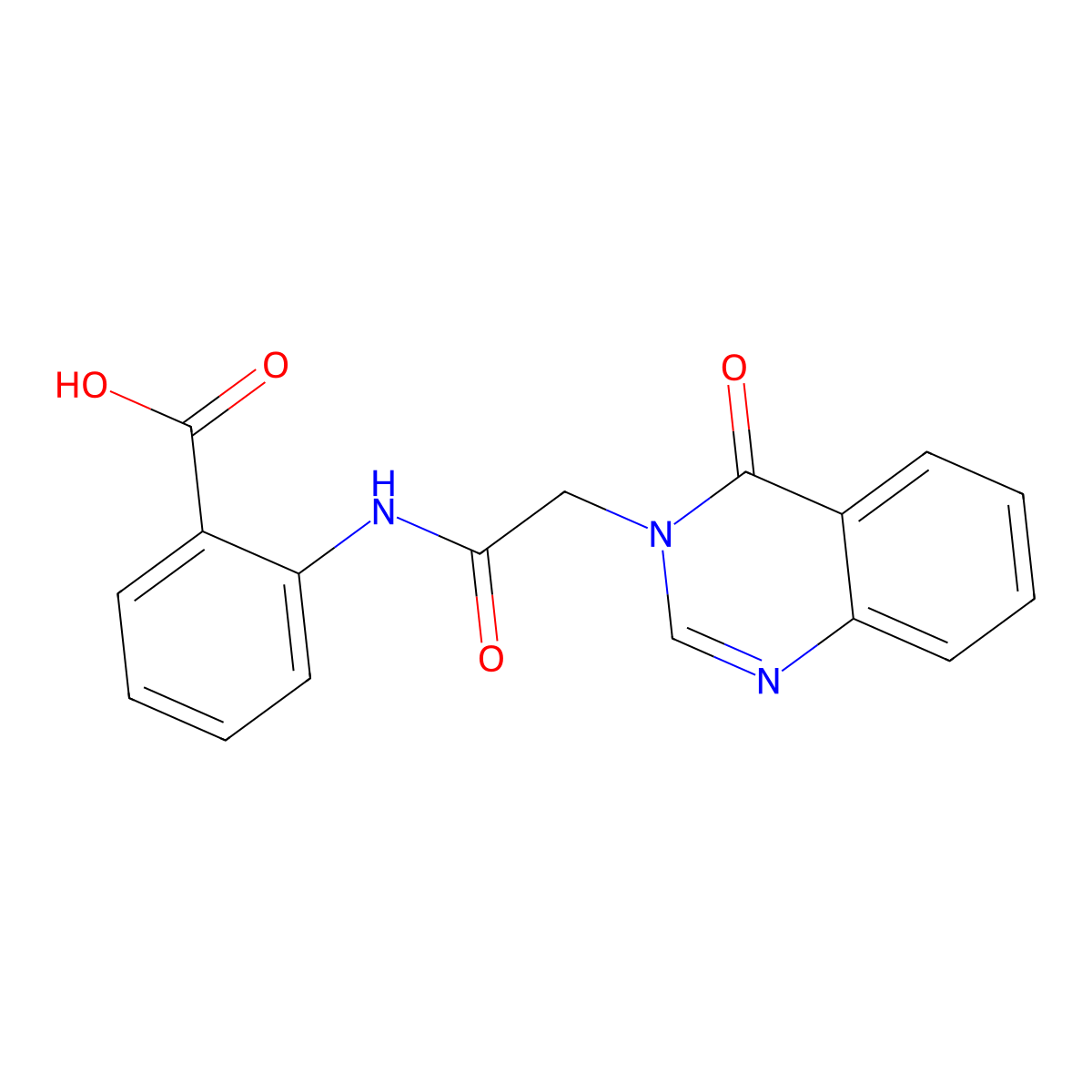 2-{[(4-oxoquinazolin-3(4H)-yl)acetyl]amino}benzoic acid molecular structure, CAS 431978-18-6
