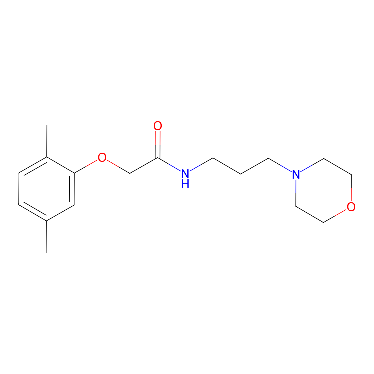 2-(2,5-dimethylphenoxy)-N-(3-morpholin-4-ylpropyl)acetamide molecular structure, CAS 431978-47-1