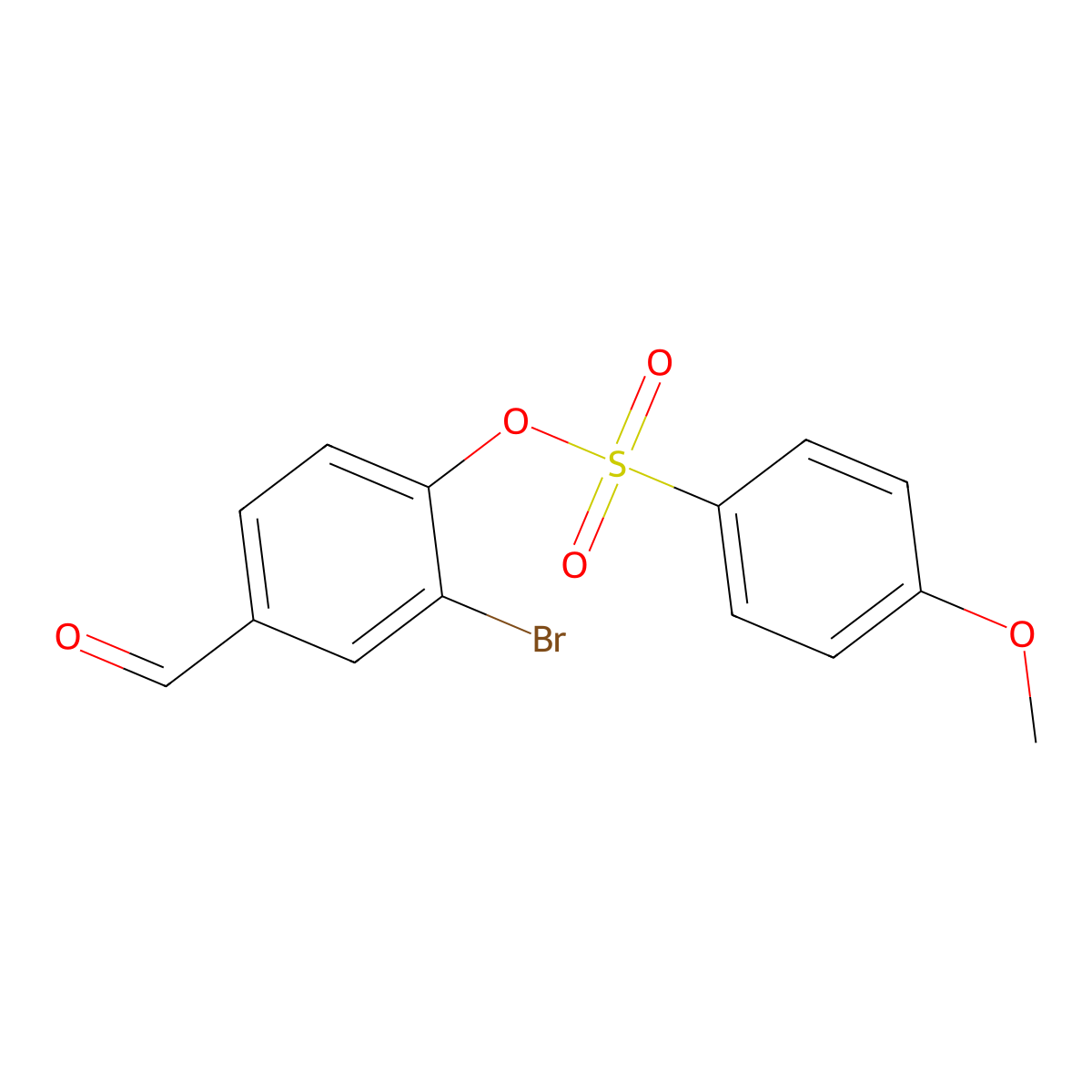 2-Bromo-4-formylphenyl 4-methoxybenzenesulfonate molecular structure, CAS 431978-63-1