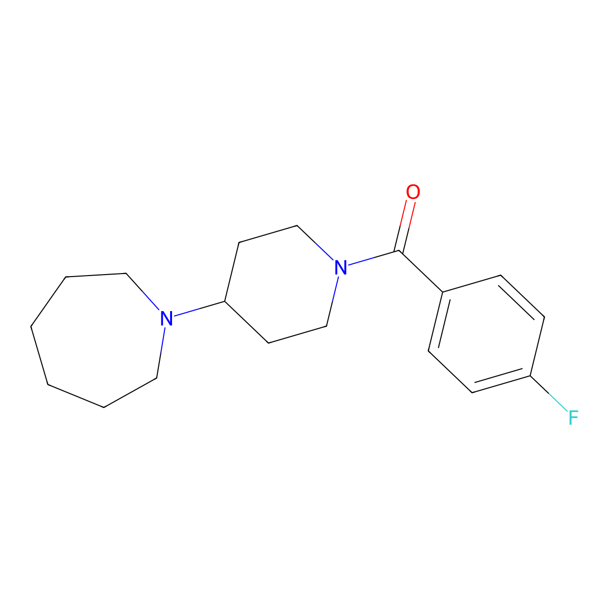 [4-(Azepan-1-yl)piperidin-1-yl]-(4-fluorophenyl)methanone molecular structure, CAS 431978-80-2