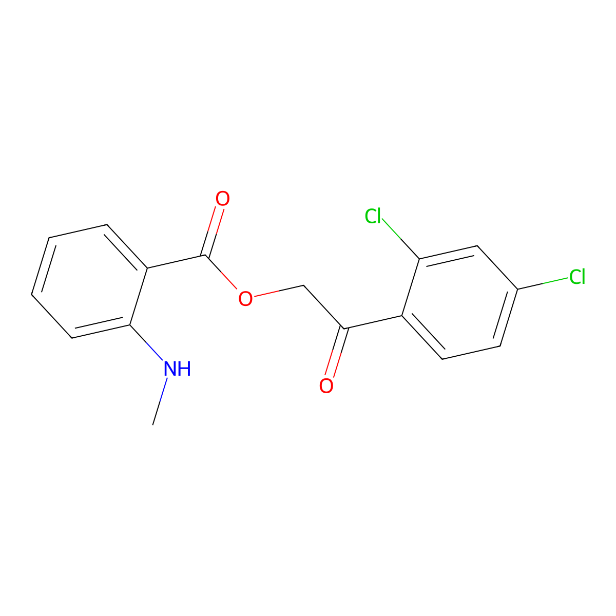 2-(2,4-Dichlorophenyl)-2-oxoethyl 2-(methylamino)benzoate molecular structure, CAS 431978-84-6