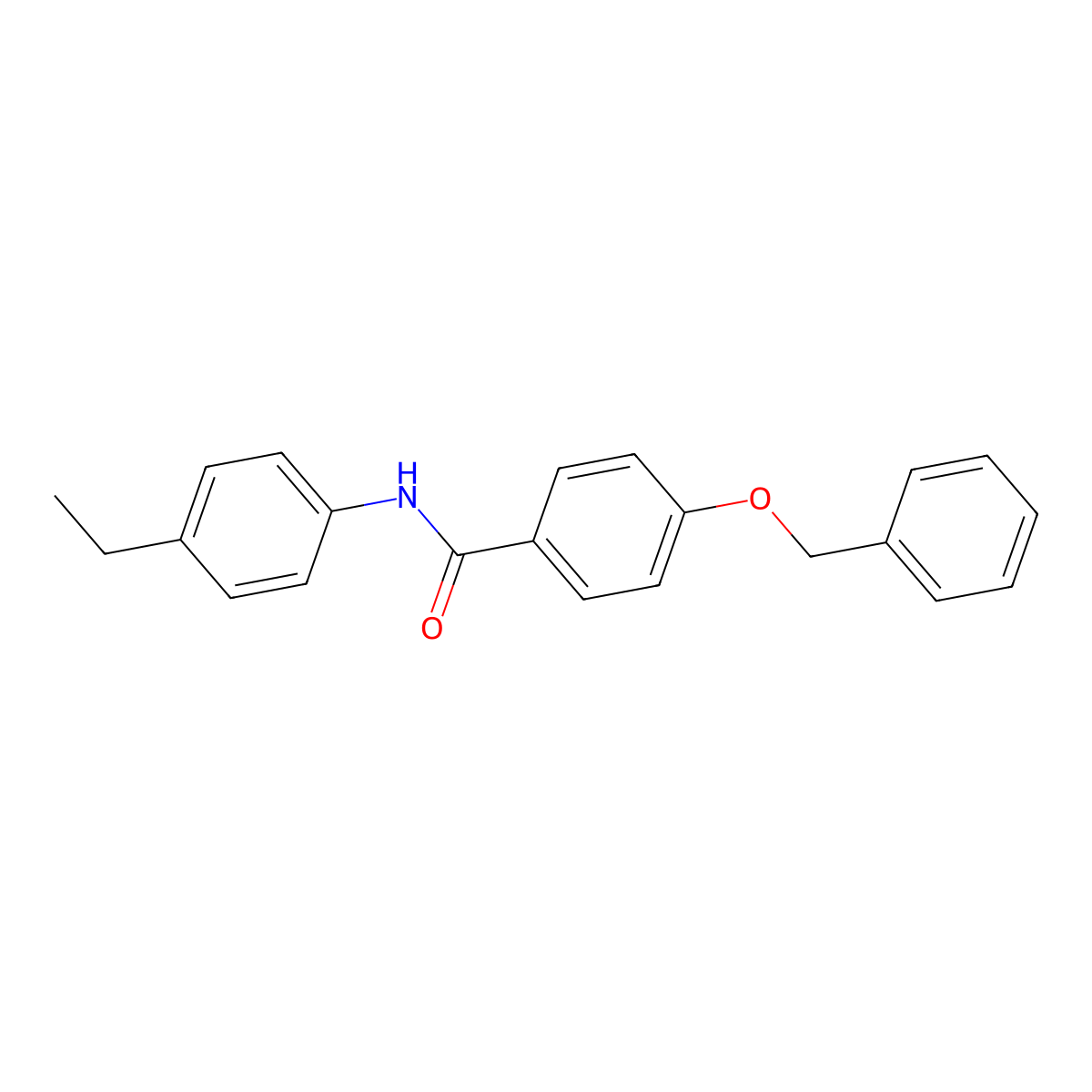 4-(benzyloxy)-N-(4-ethylphenyl)benzamide molecular structure, CAS 431979-28-1