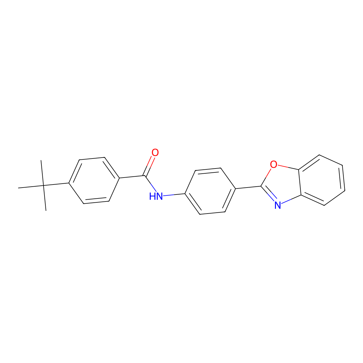 N-[4-(1,3-benzoxazol-2-yl)phenyl]-4-tert-butylbenzamide molecular structure, CAS 431979-43-0