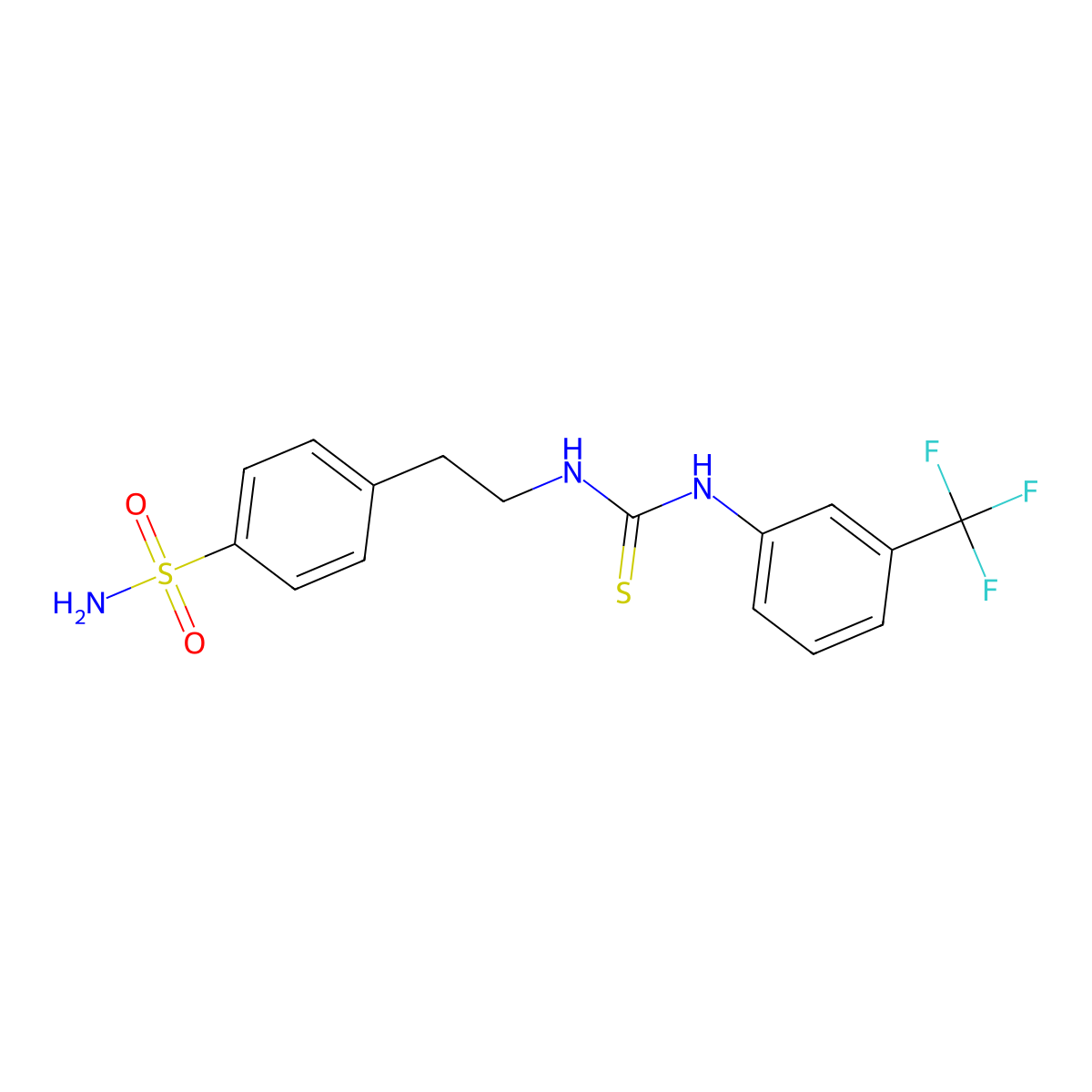3-[2-(4-Sulfamoylphenyl)ethyl]-1-[3-(trifluoromethyl)phenyl]thiourea molecular structure, CAS 431979-52-1