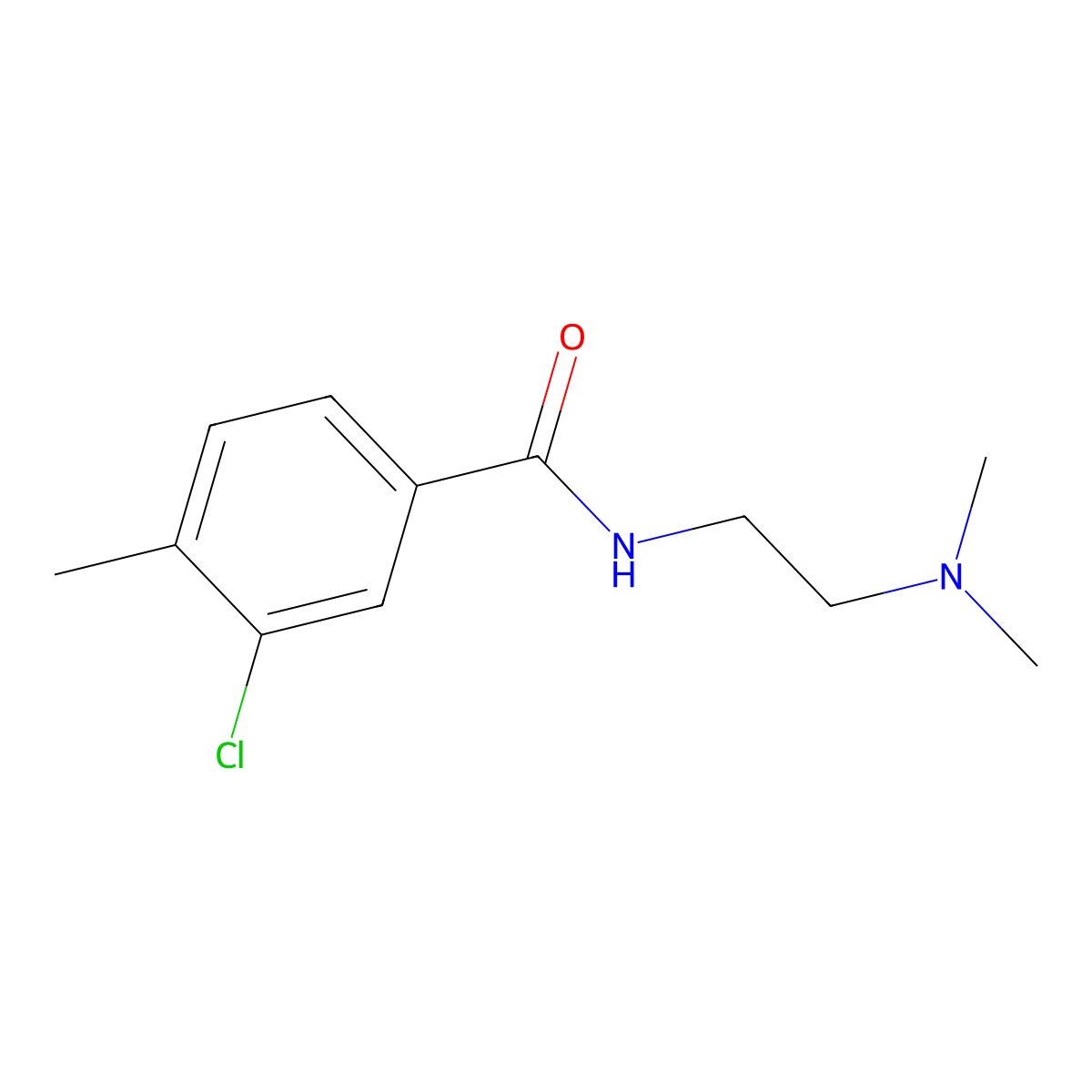 3-chloro-N-[2-(dimethylamino)ethyl]-4-methylbenzamide molecular structure, CAS 431979-55-4