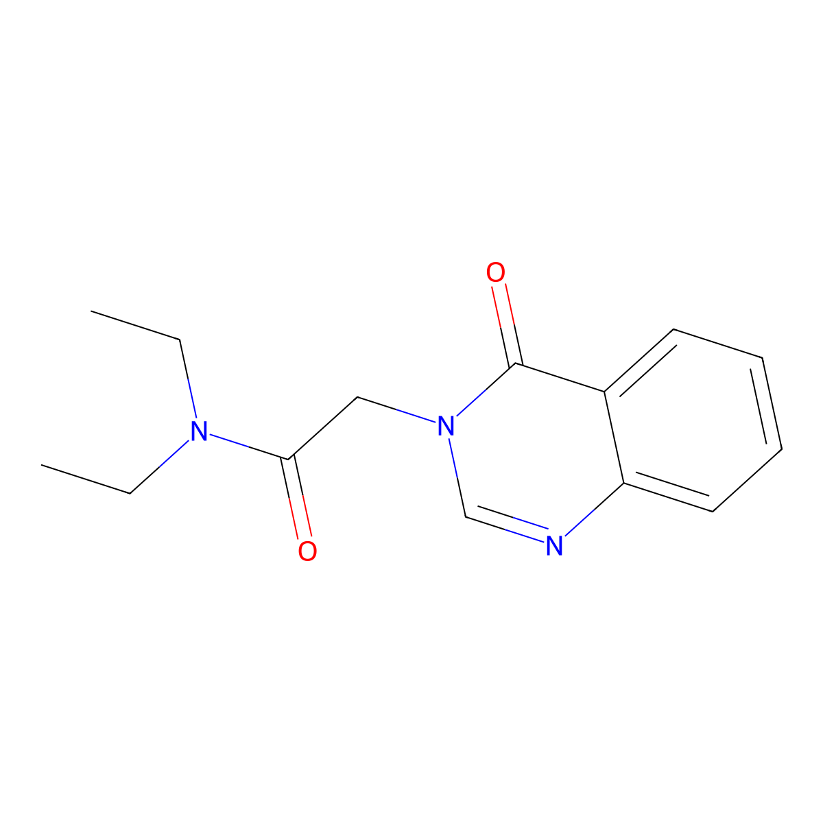 N,N-diethyl-2-(4-oxoquinazolin-3-yl)acetamide molecular structure, CAS 431979-59-8