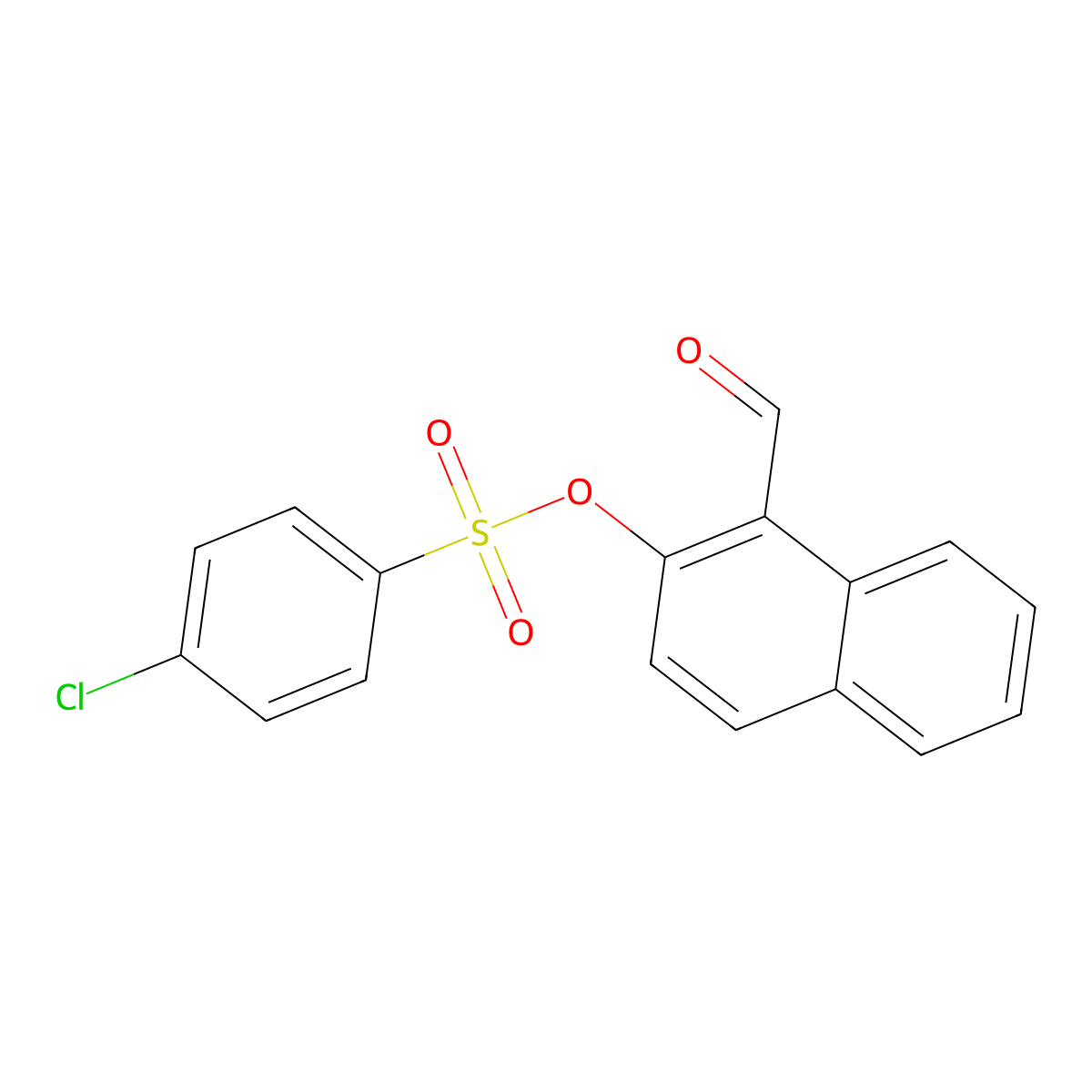 1-Formyl-2-naphthyl 4-chlorobenzenesulfonate molecular structure, CAS 431979-76-9