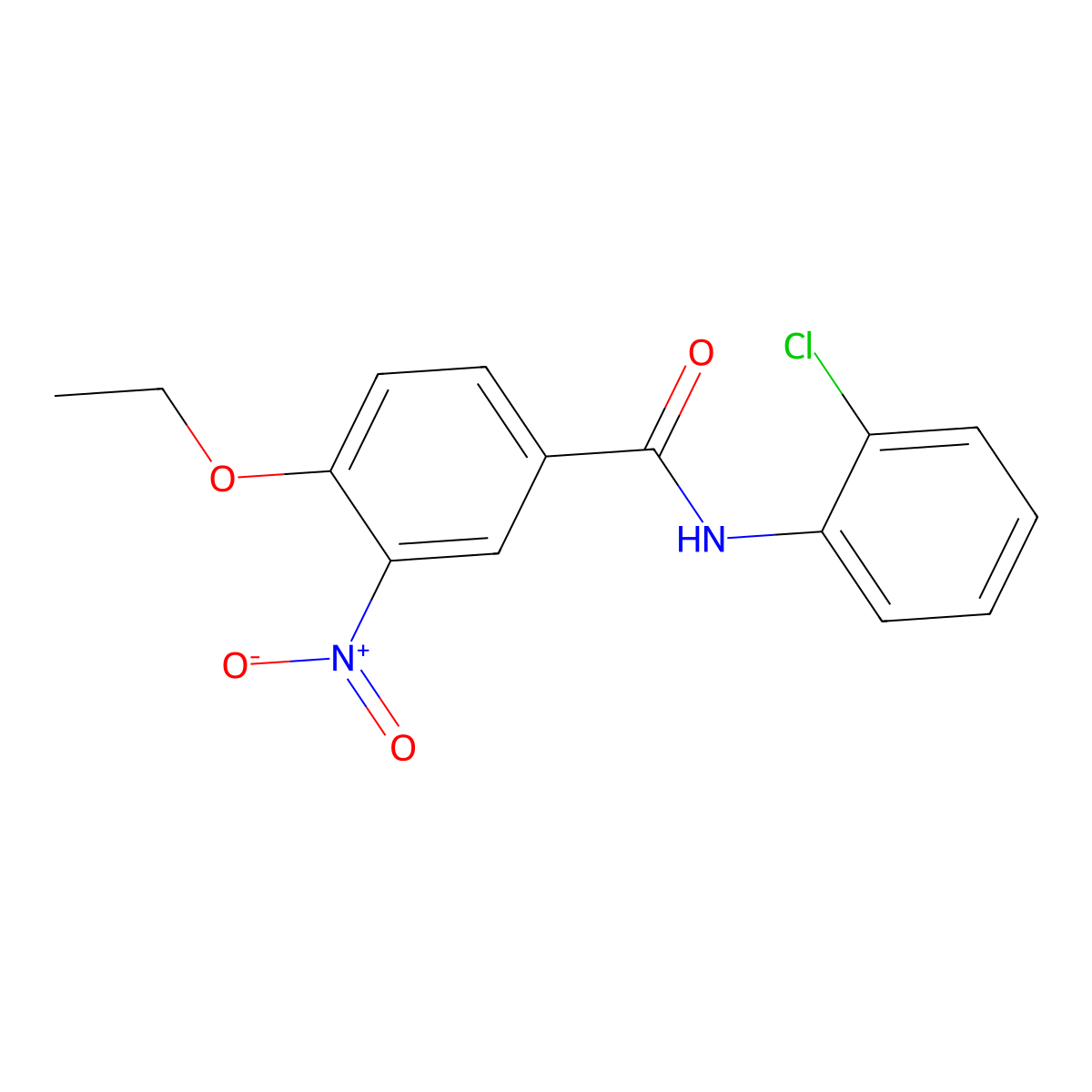 N-(2-chlorophenyl)-4-ethoxy-3-nitrobenzamide molecular structure, CAS 431980-00-6