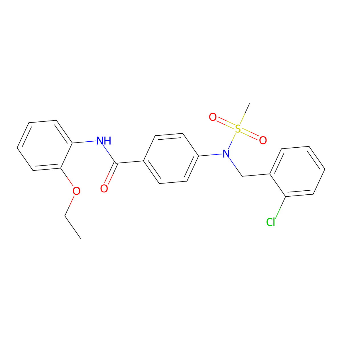 4-[(2-chlorophenyl)methyl-methylsulfonylamino]-N-(2-ethoxyphenyl)benzamide molecular structure, CAS 431980-28-8
