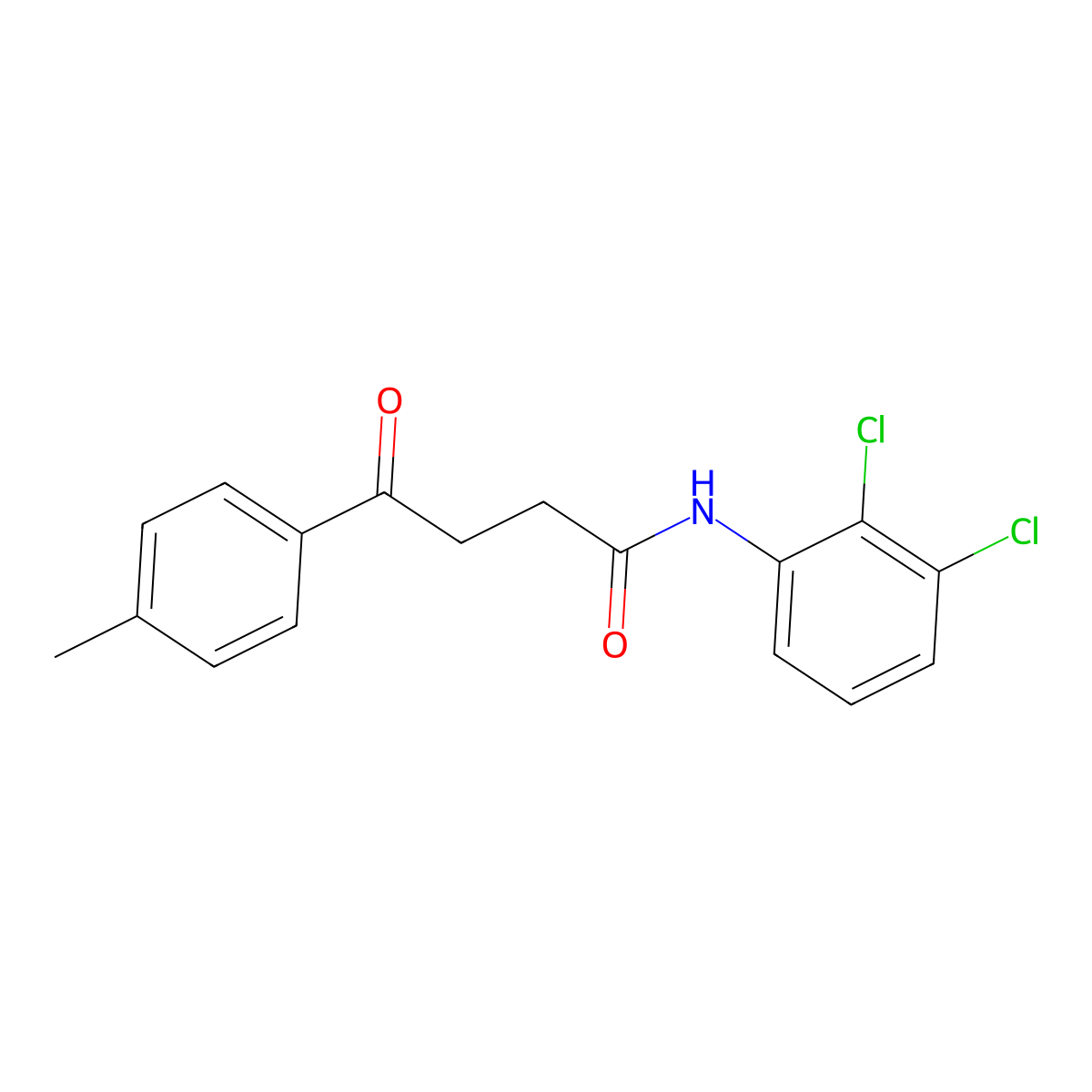 N-(2,3-dichlorophenyl)-4-(4-methylphenyl)-4-oxobutanamide molecular structure, CAS 431980-39-1