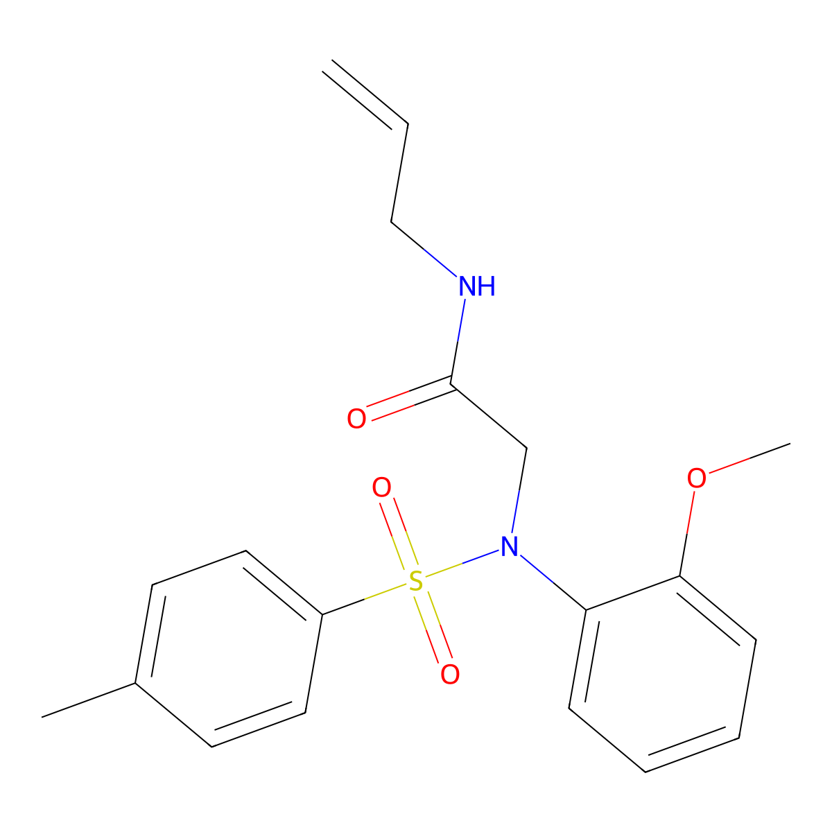 2-(2-methoxy-N-(4-methylphenyl)sulfonylanilino)-N-prop-2-enylacetamide molecular structure, CAS 431980-52-8