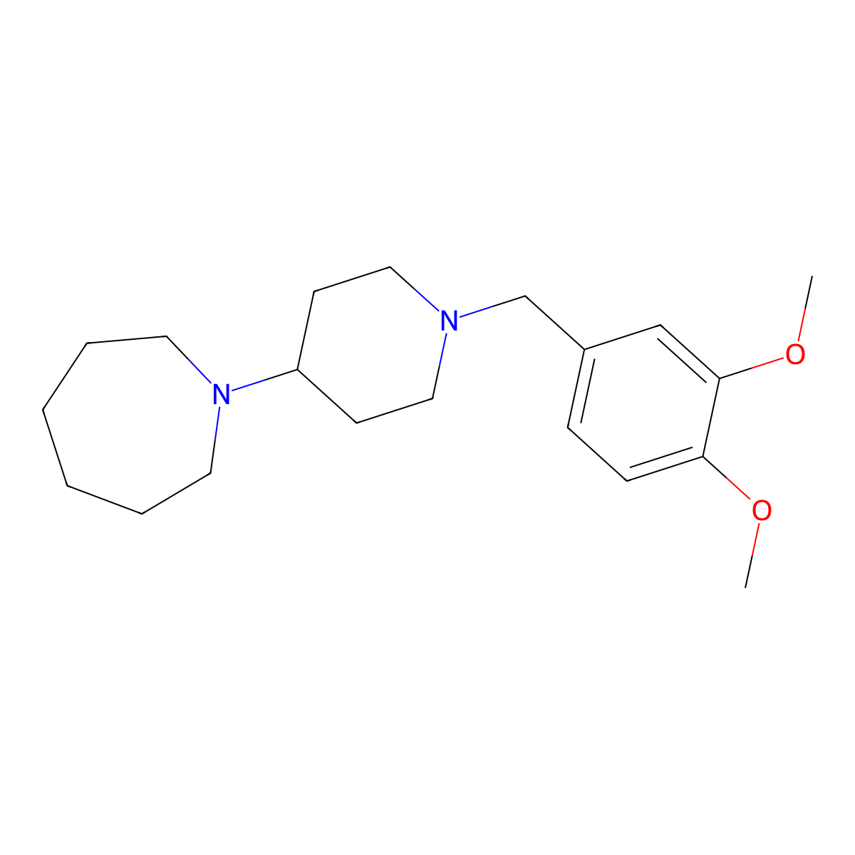 1-[1-(3,4-Dimethoxybenzyl)-4-piperidinyl]azepane molecular structure, CAS 431980-55-1