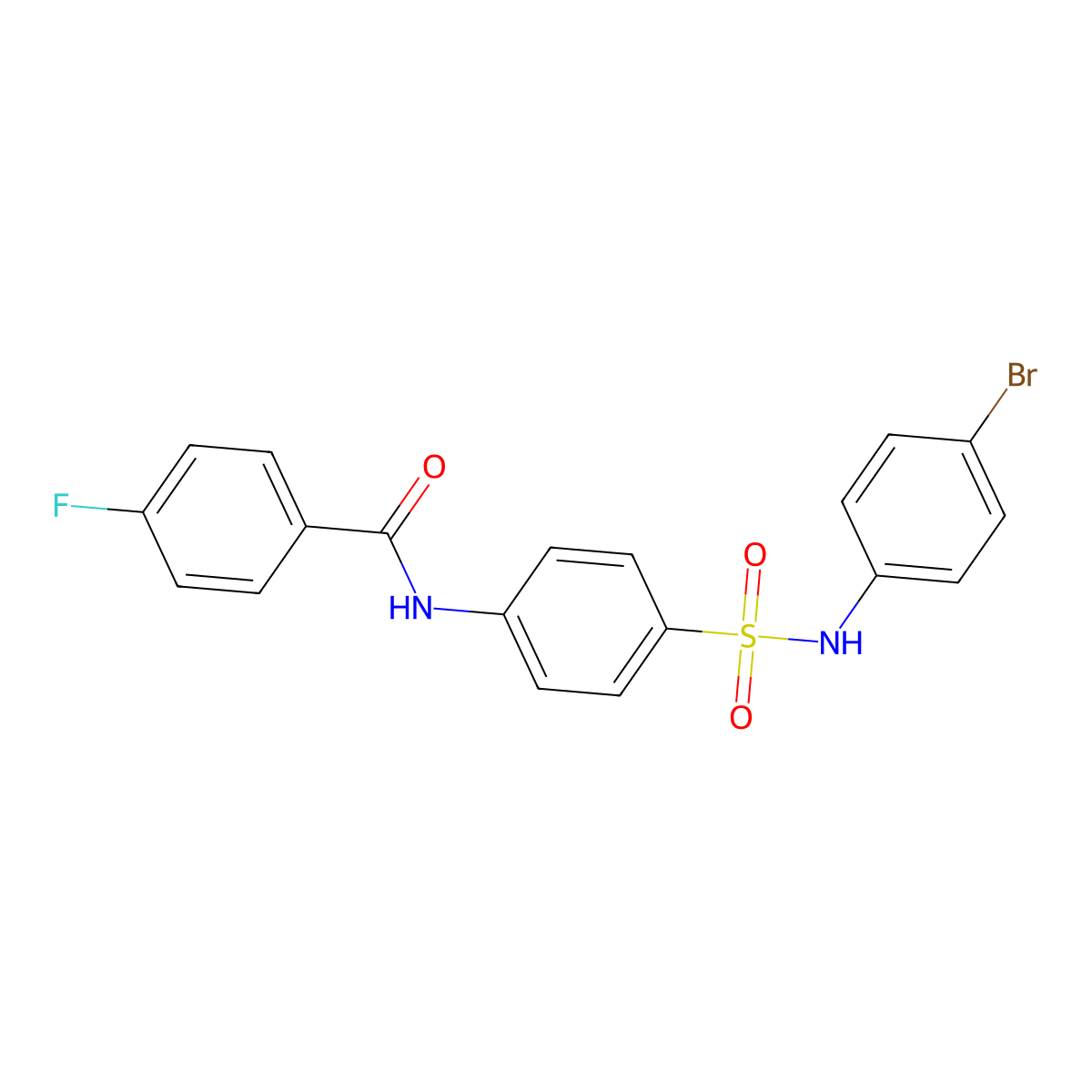 N-[4-[(4-bromophenyl)sulfamoyl]phenyl]-4-fluorobenzamide molecular structure, CAS 431980-58-4