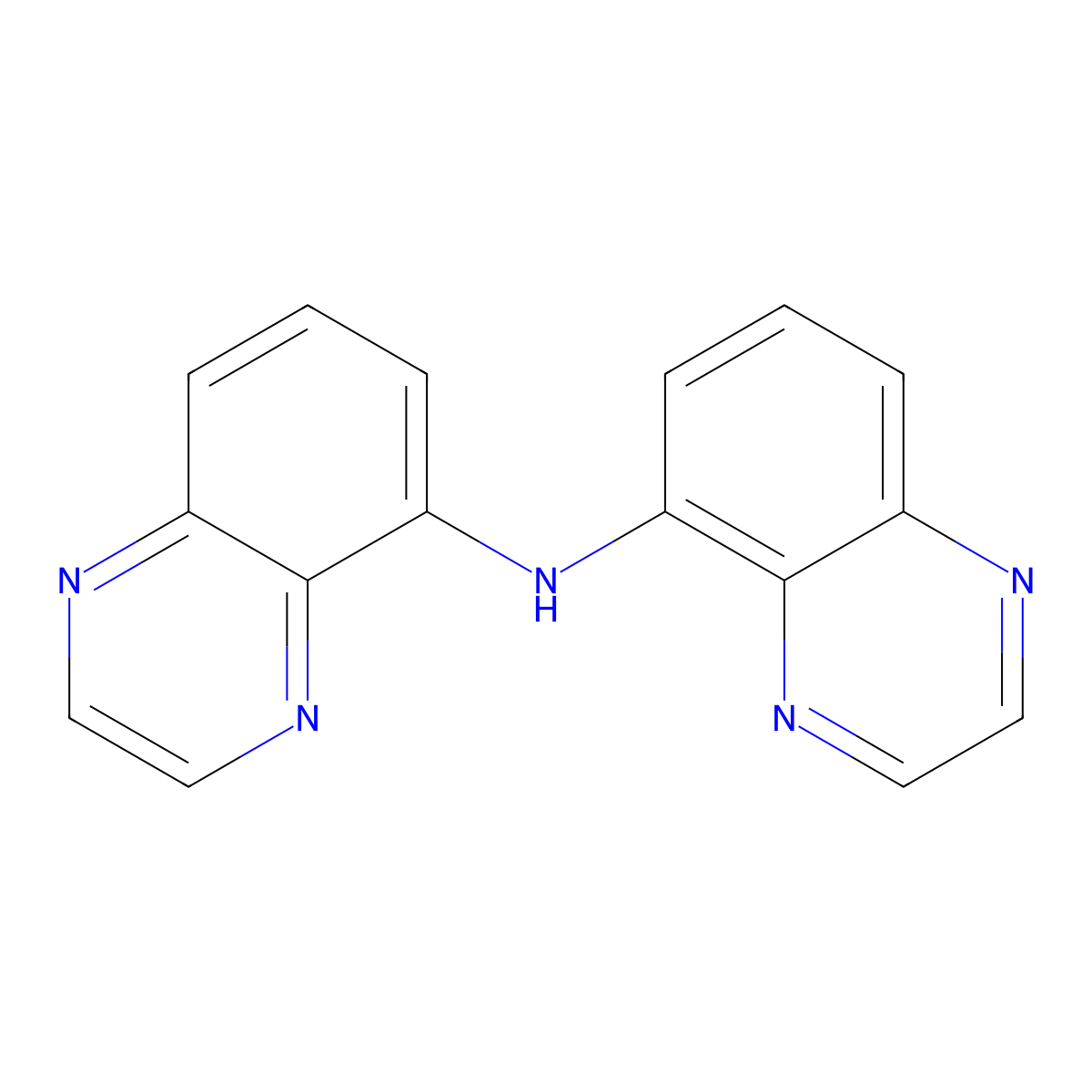 N-quinoxalin-5-ylquinoxalin-5-amine molecular structure, CAS 431980-59-5