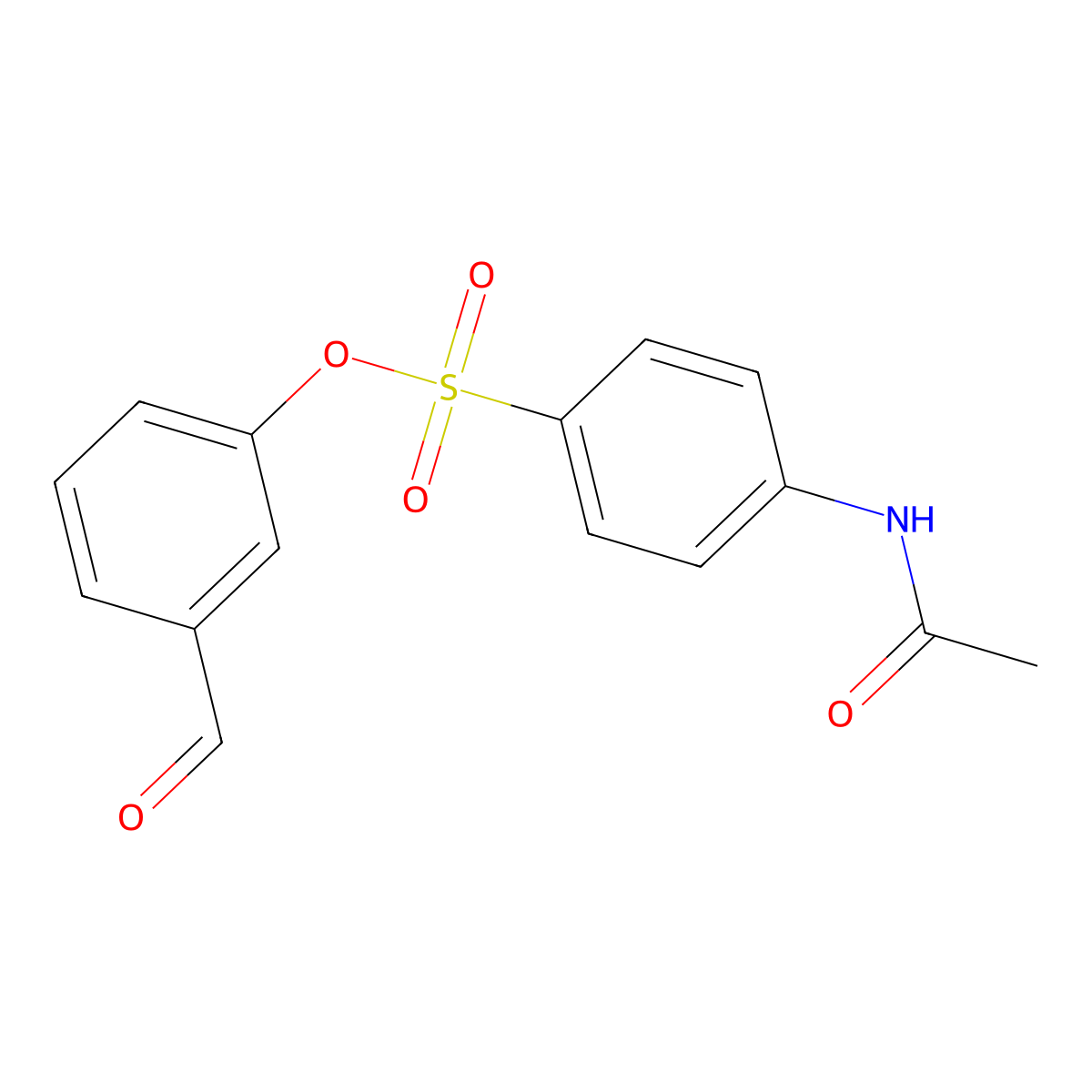 3-Formylphenyl 4-(acetylamino)benzenesulfonate molecular structure, CAS 431980-69-7