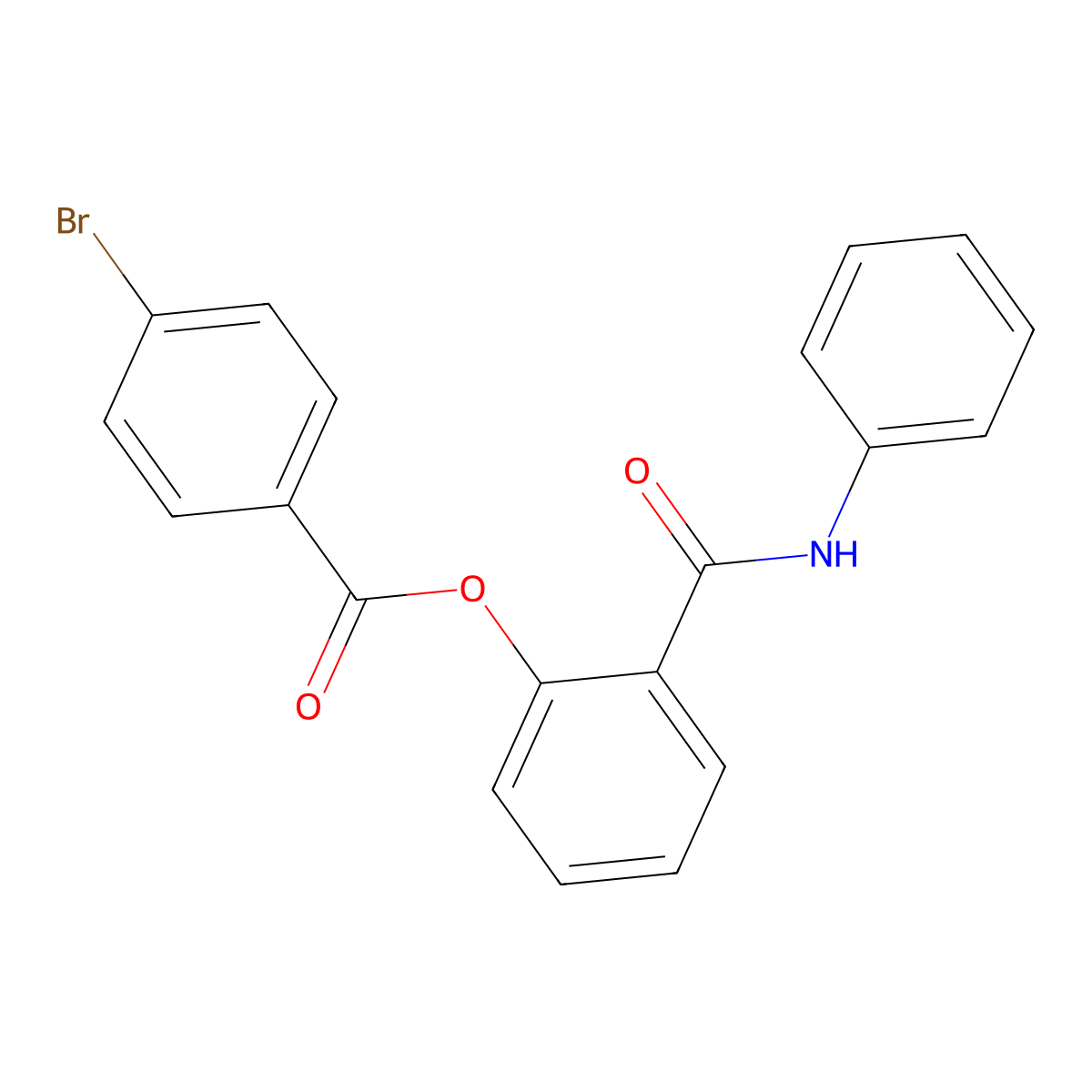 2-(Anilinocarbonyl)phenyl 4-bromobenzoate molecular structure, CAS 431980-72-2