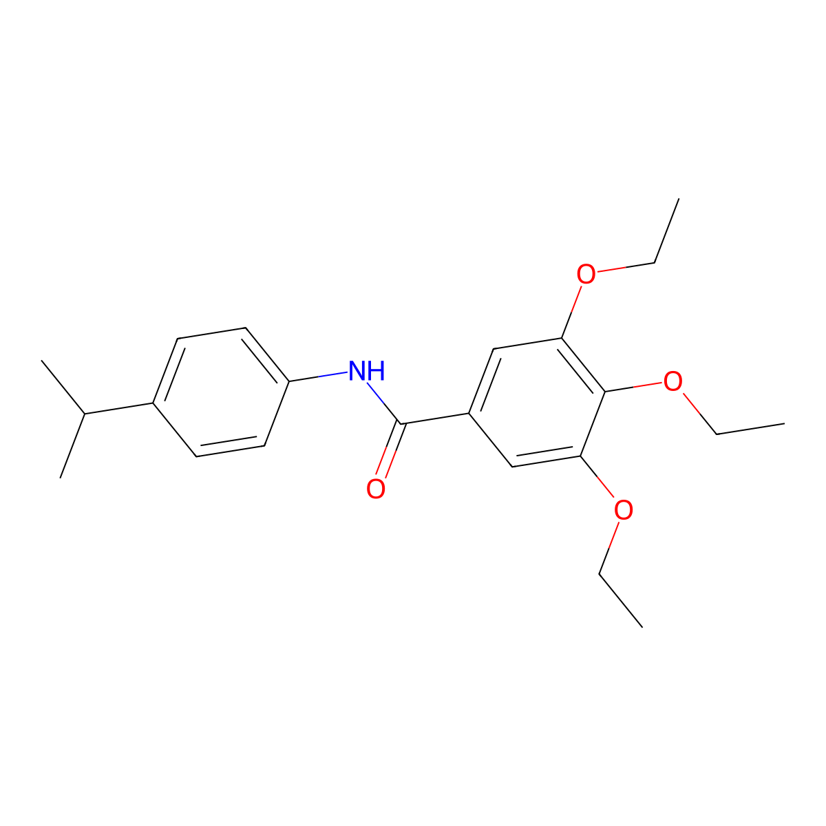 3,4,5-triethoxy-N-(4-propan-2-ylphenyl)benzamide molecular structure, CAS 431980-73-3
